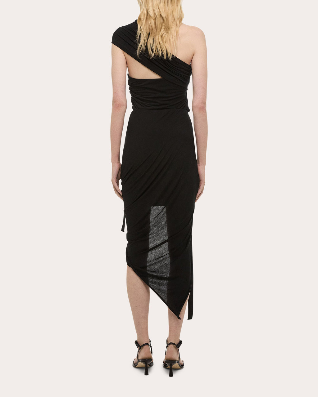 Wind Asymmetric Ruched Jersey Skirt