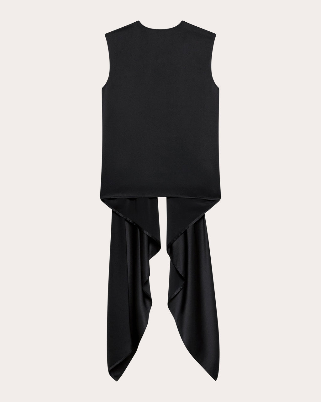 Reversible Draped Silk Satin Top