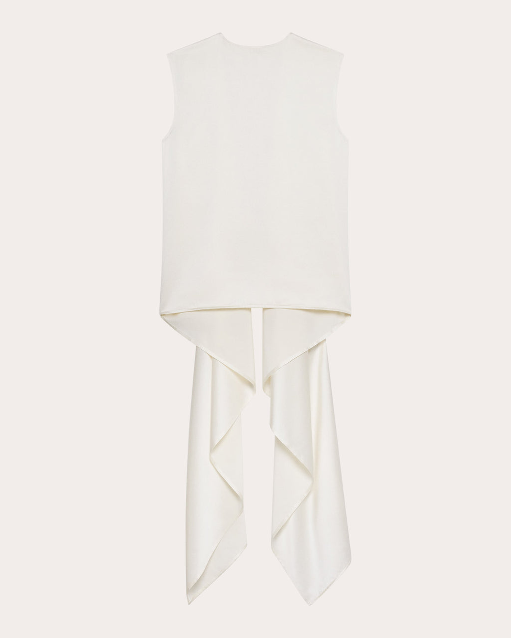 Reversible Draped Silk Satin Top