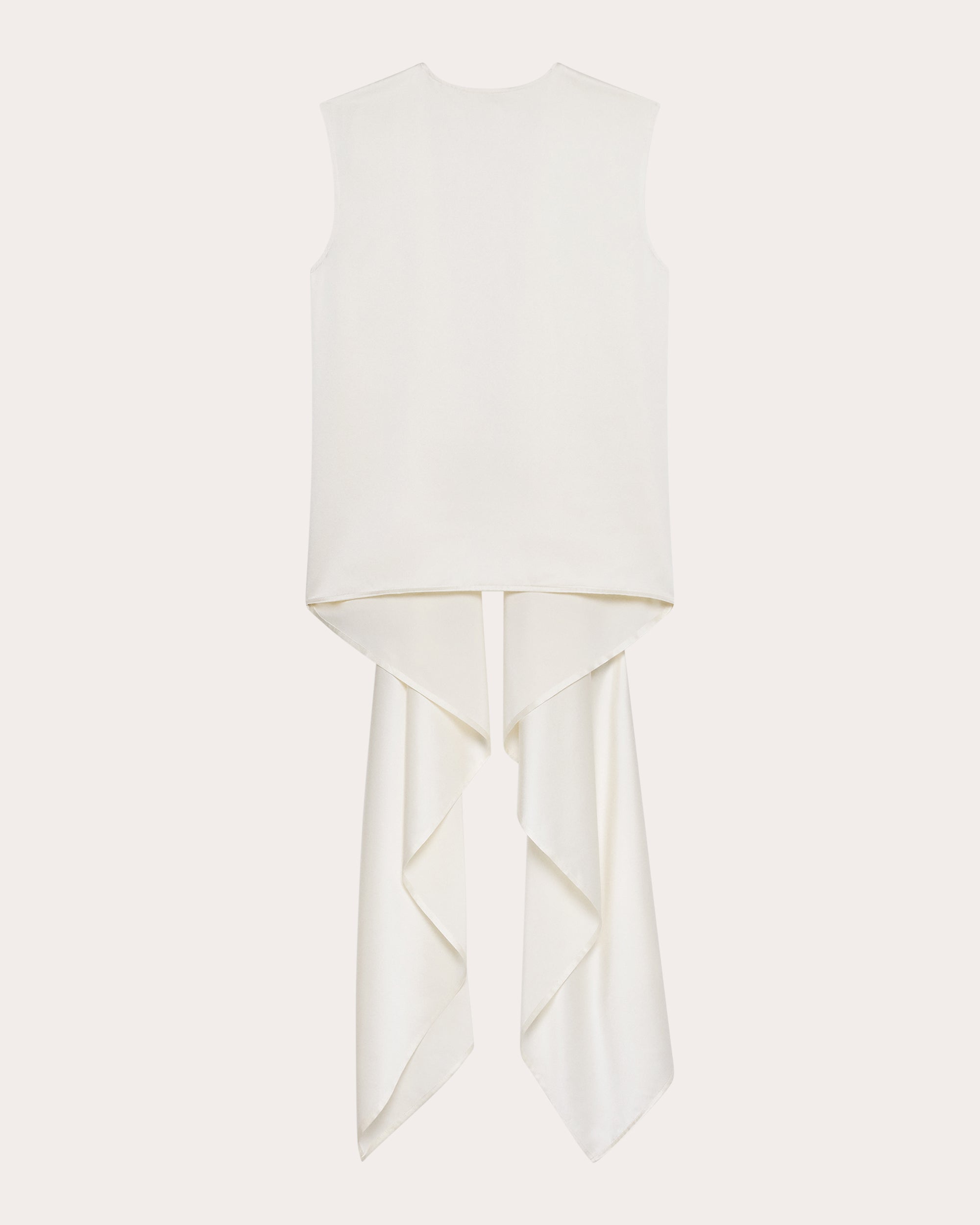 Reversible Draped Silk Satin Top