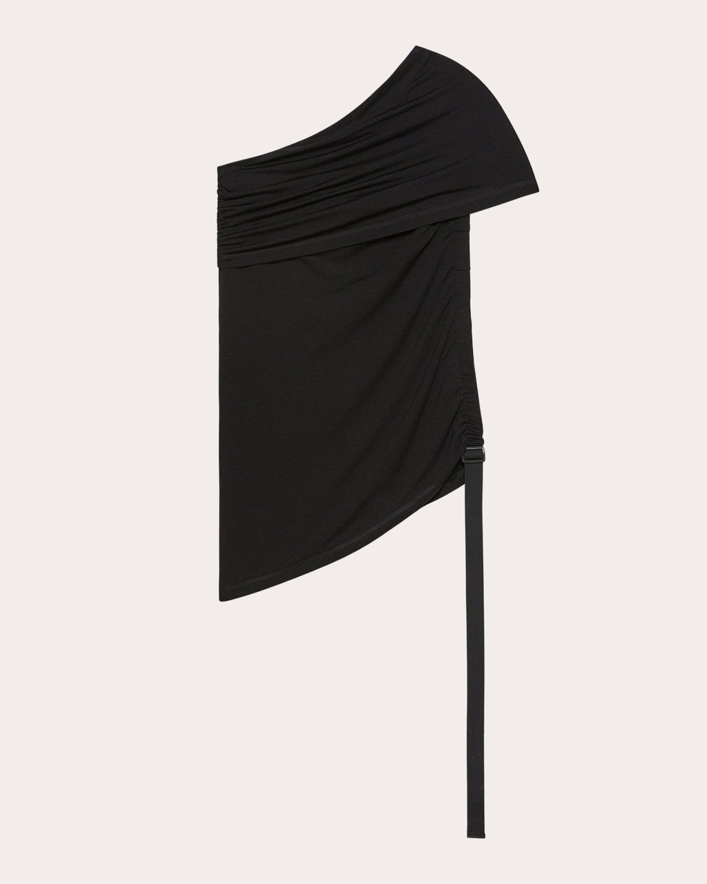 Protection Asymmetric Ruched Jersey Top