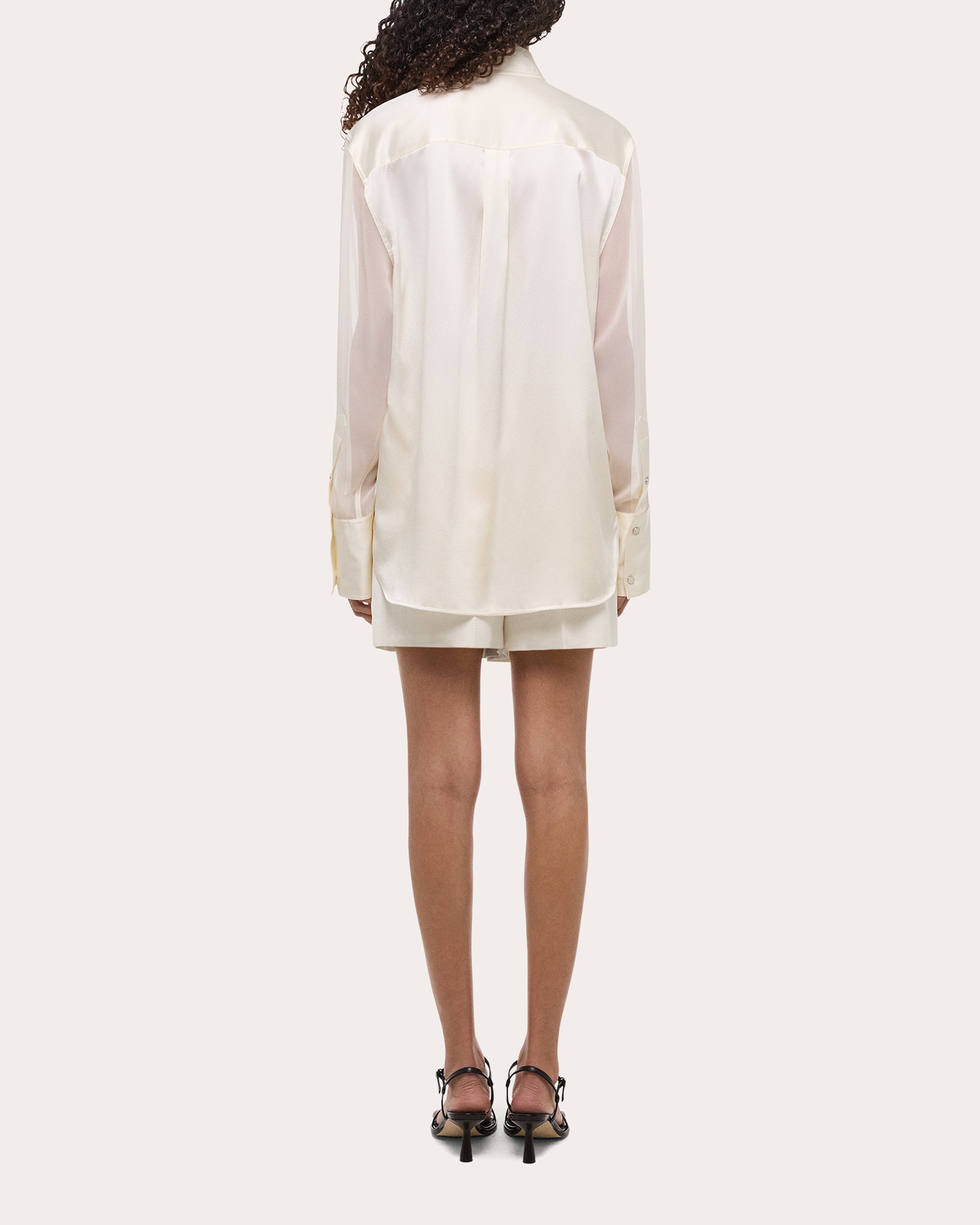 Silk Satin and Chiffon Blouse