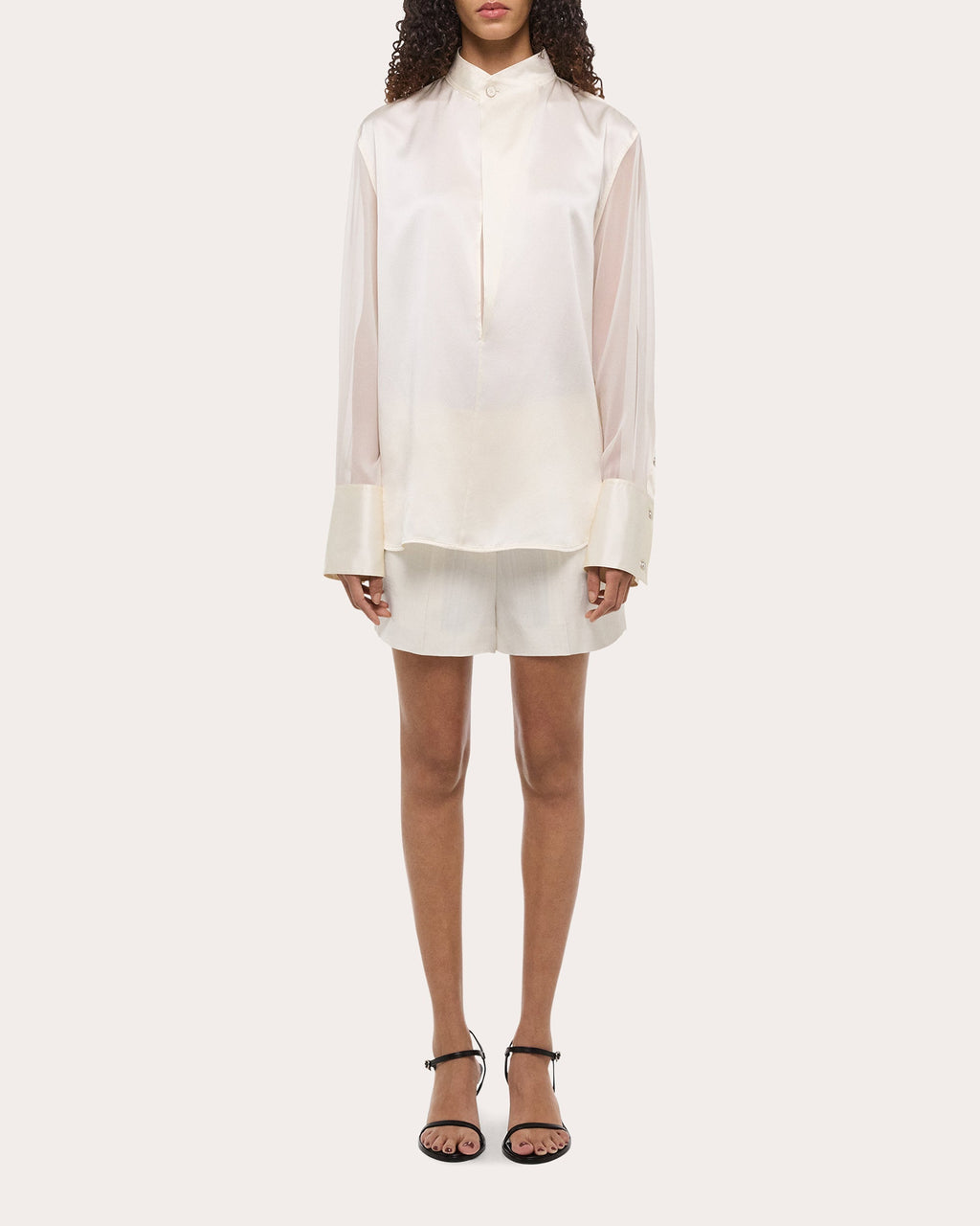 Silk Satin and Chiffon Blouse