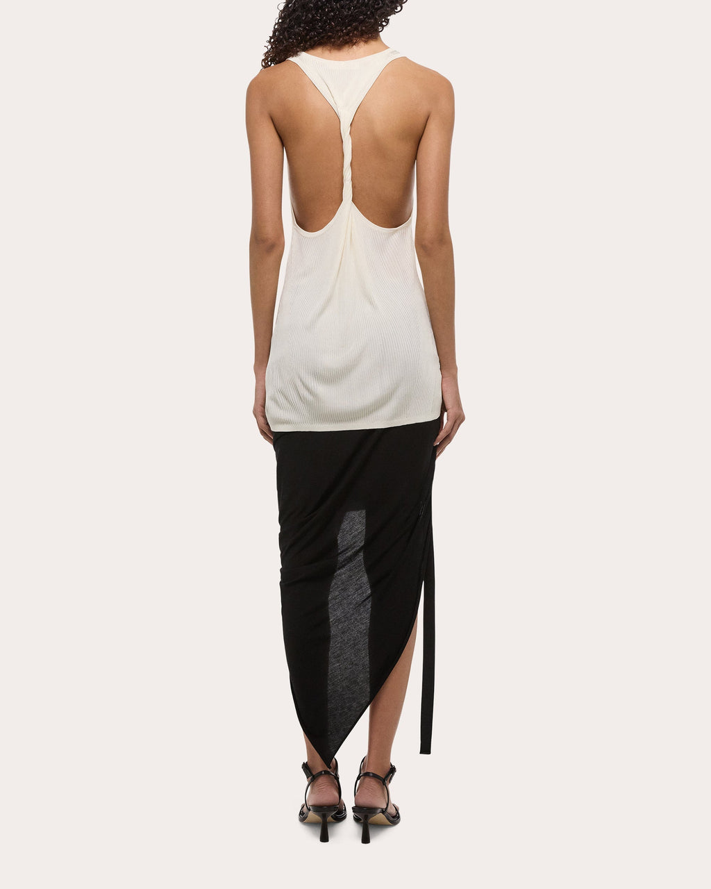 Twisted Rib Knit Racerback Tank Top