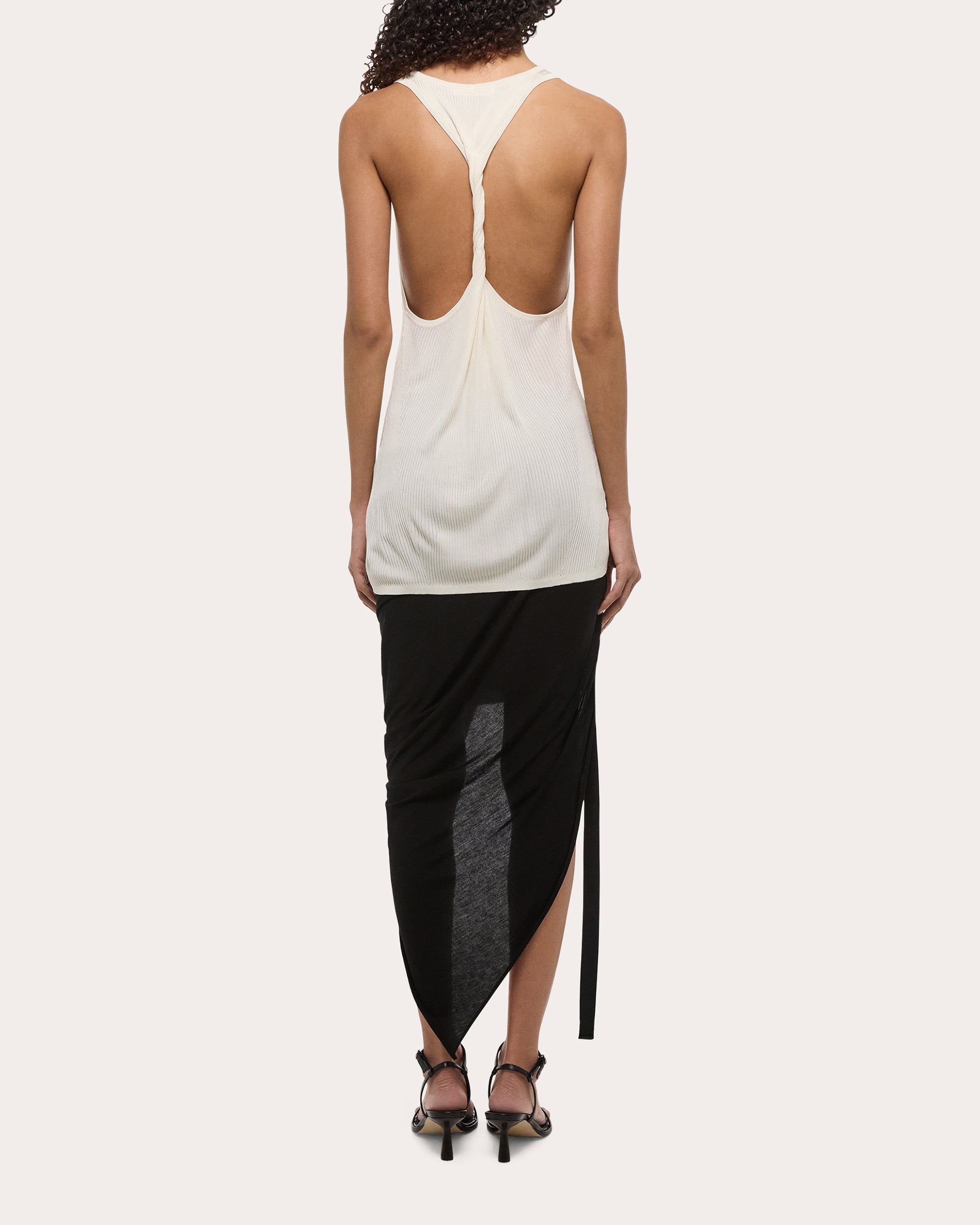Twisted Rib Knit Racerback Tank Top