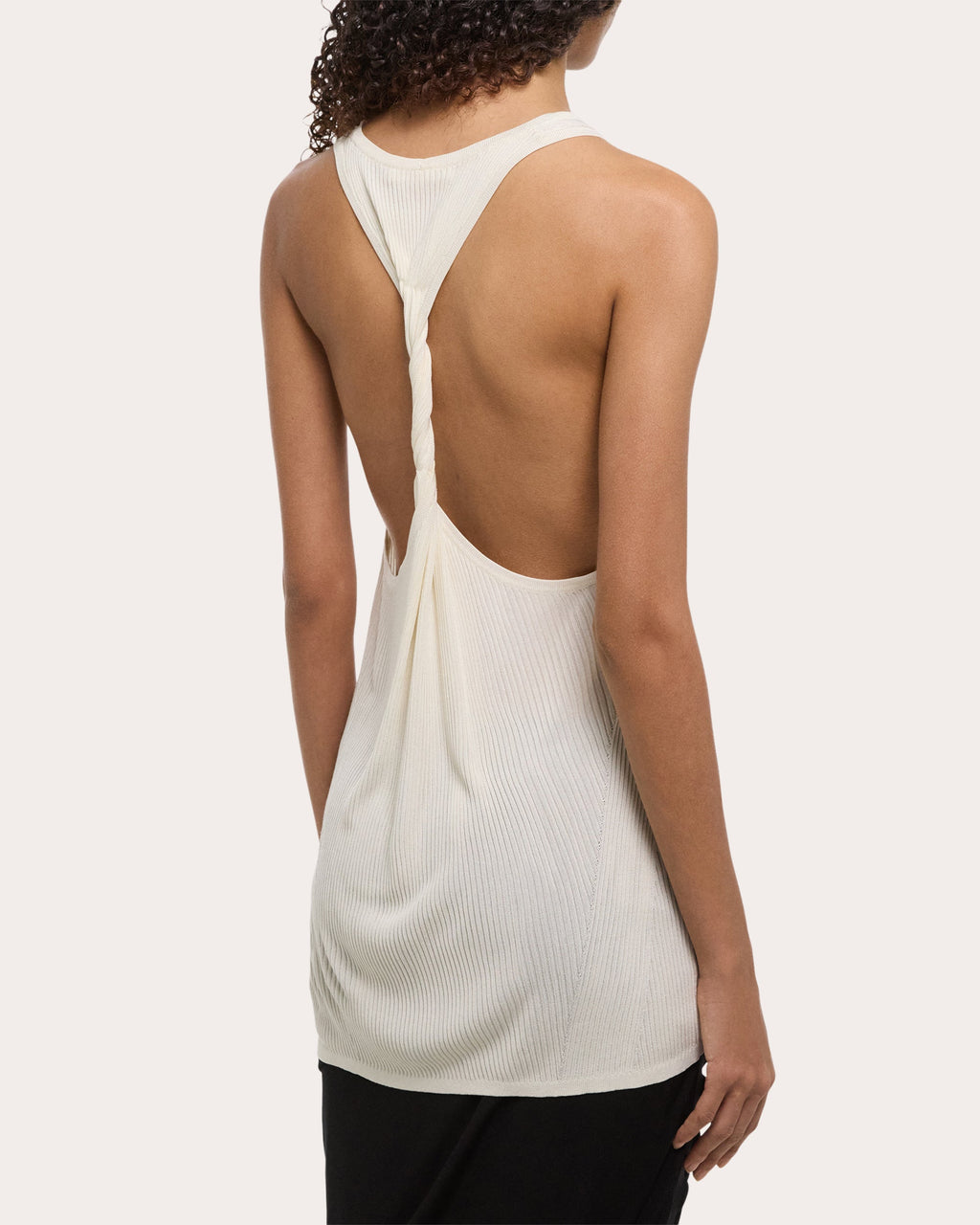 Twisted Rib Knit Racerback Tank Top