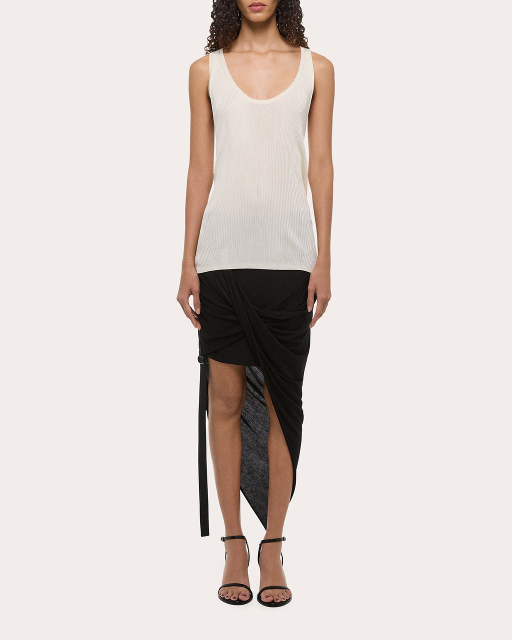 Twisted Rib Knit Racerback Tank Top
