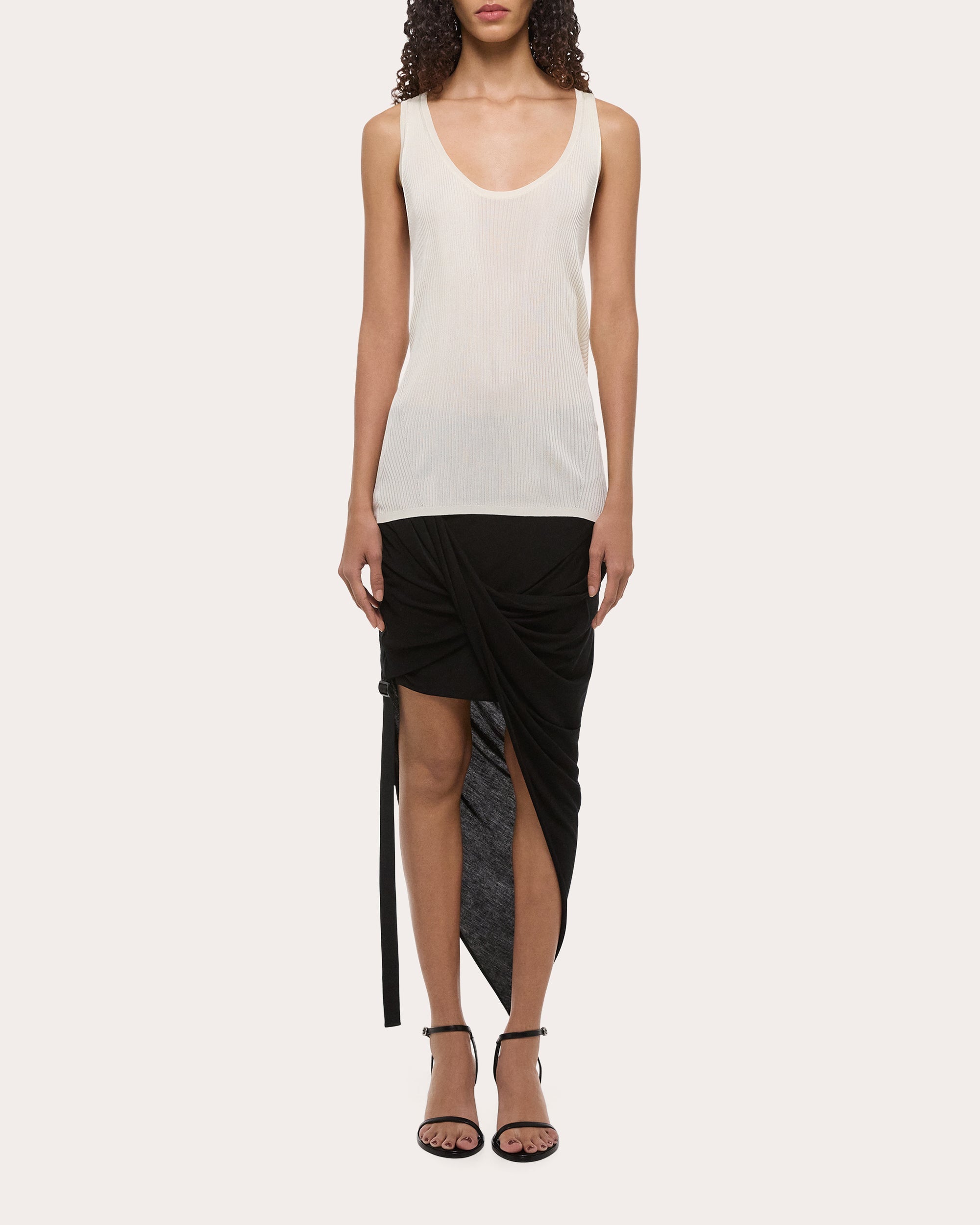 Twisted Rib Knit Racerback Tank Top