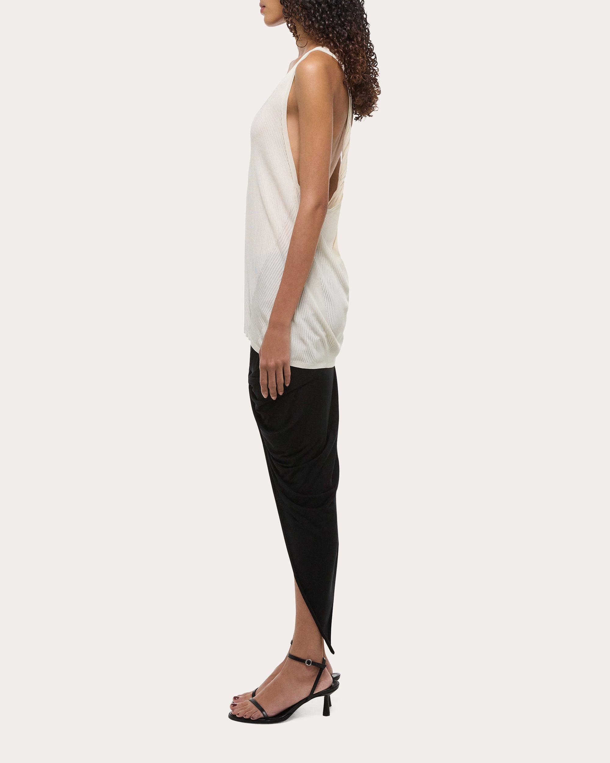 Twisted Rib Knit Racerback Tank Top