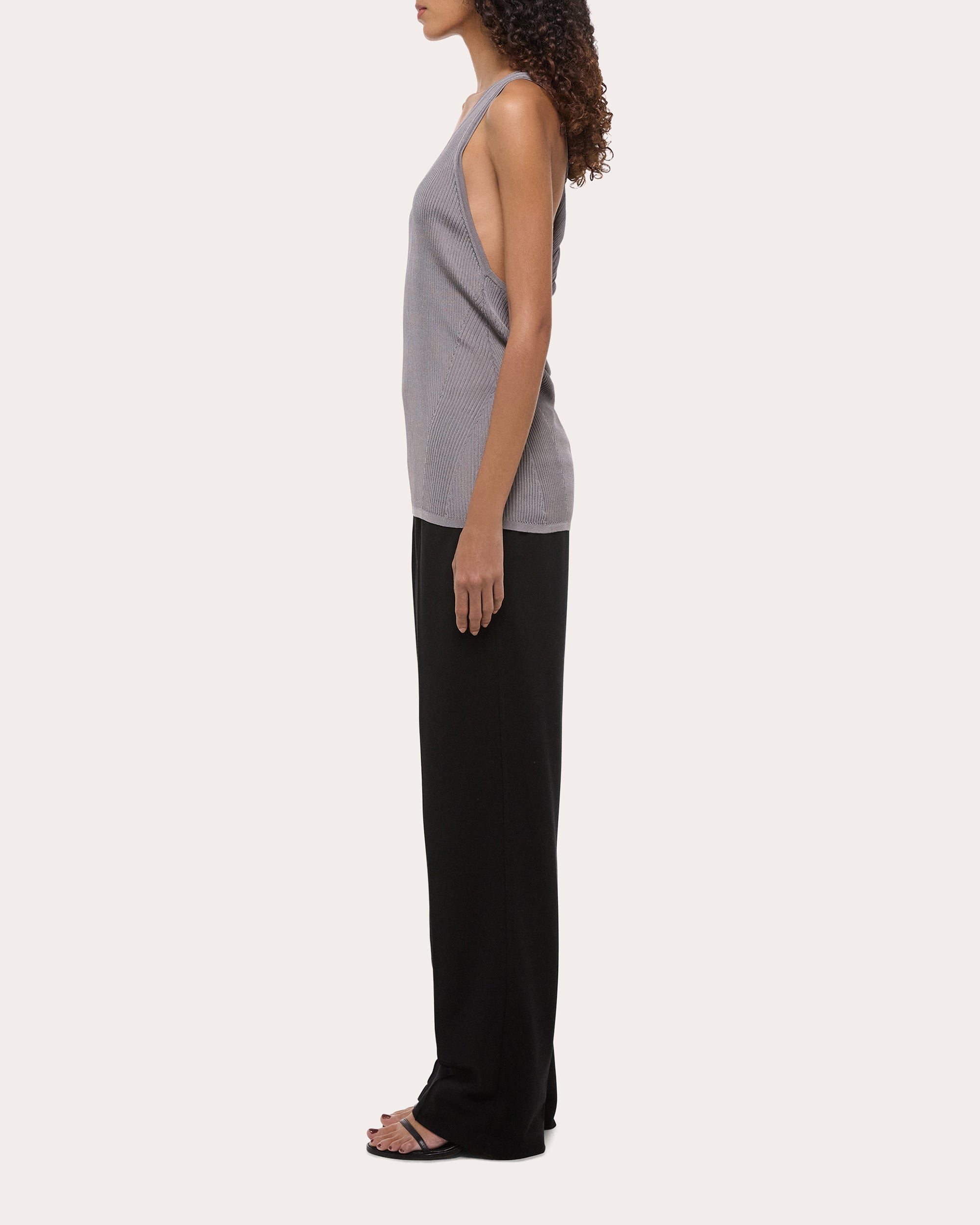Twisted Rib Knit Racerback Tank Top