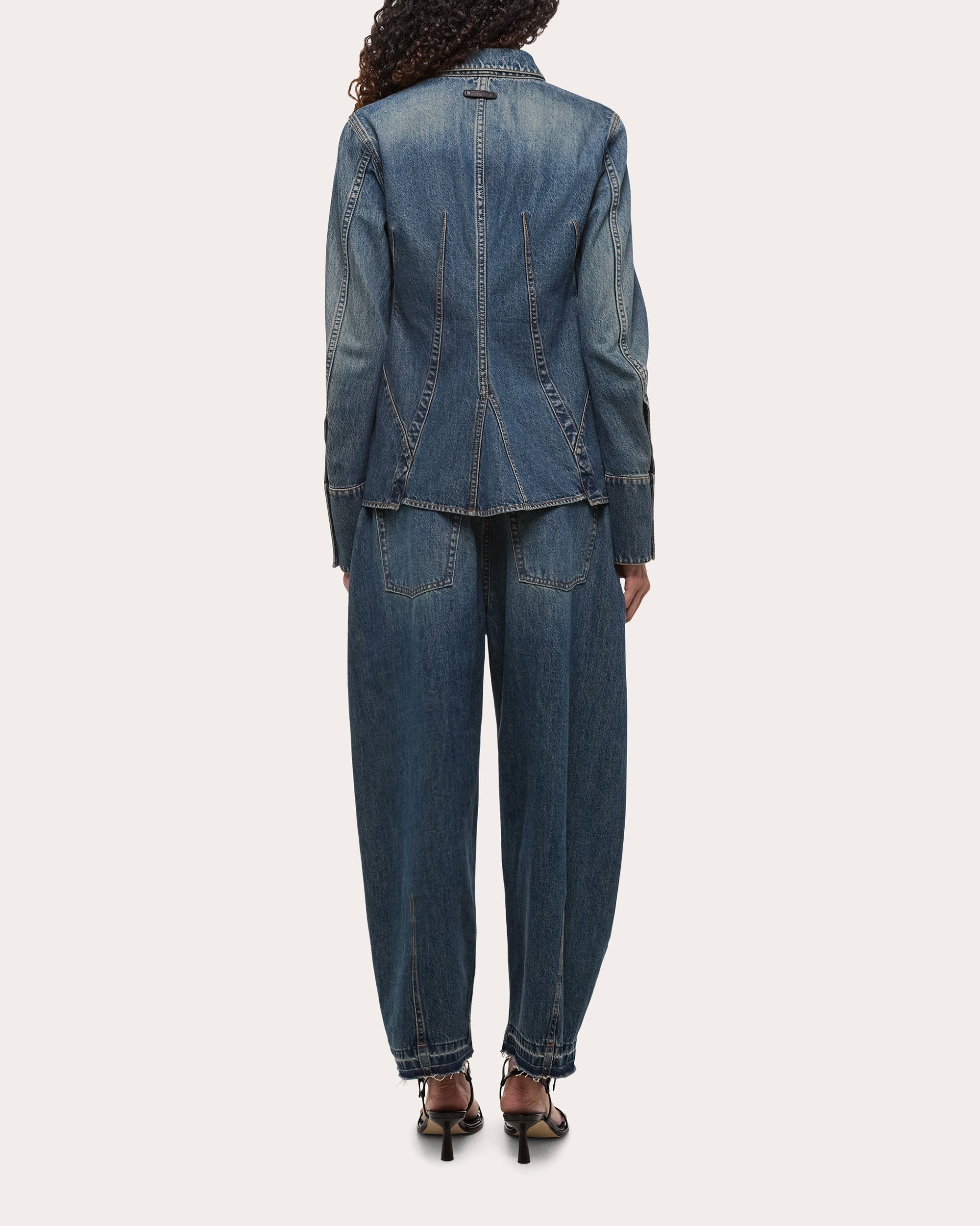 Apex Denim Bustier Shirt