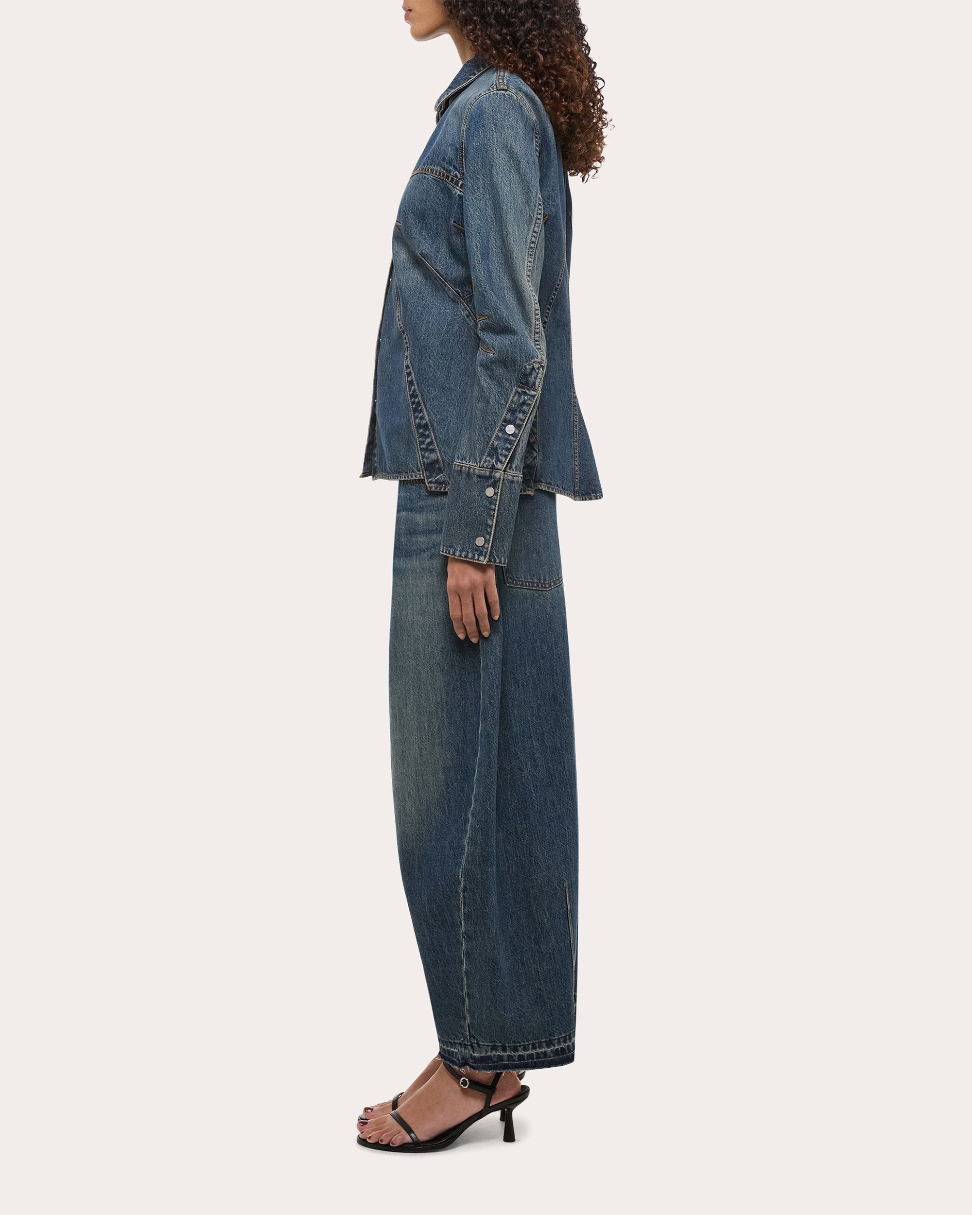 Apex Denim Bustier Shirt