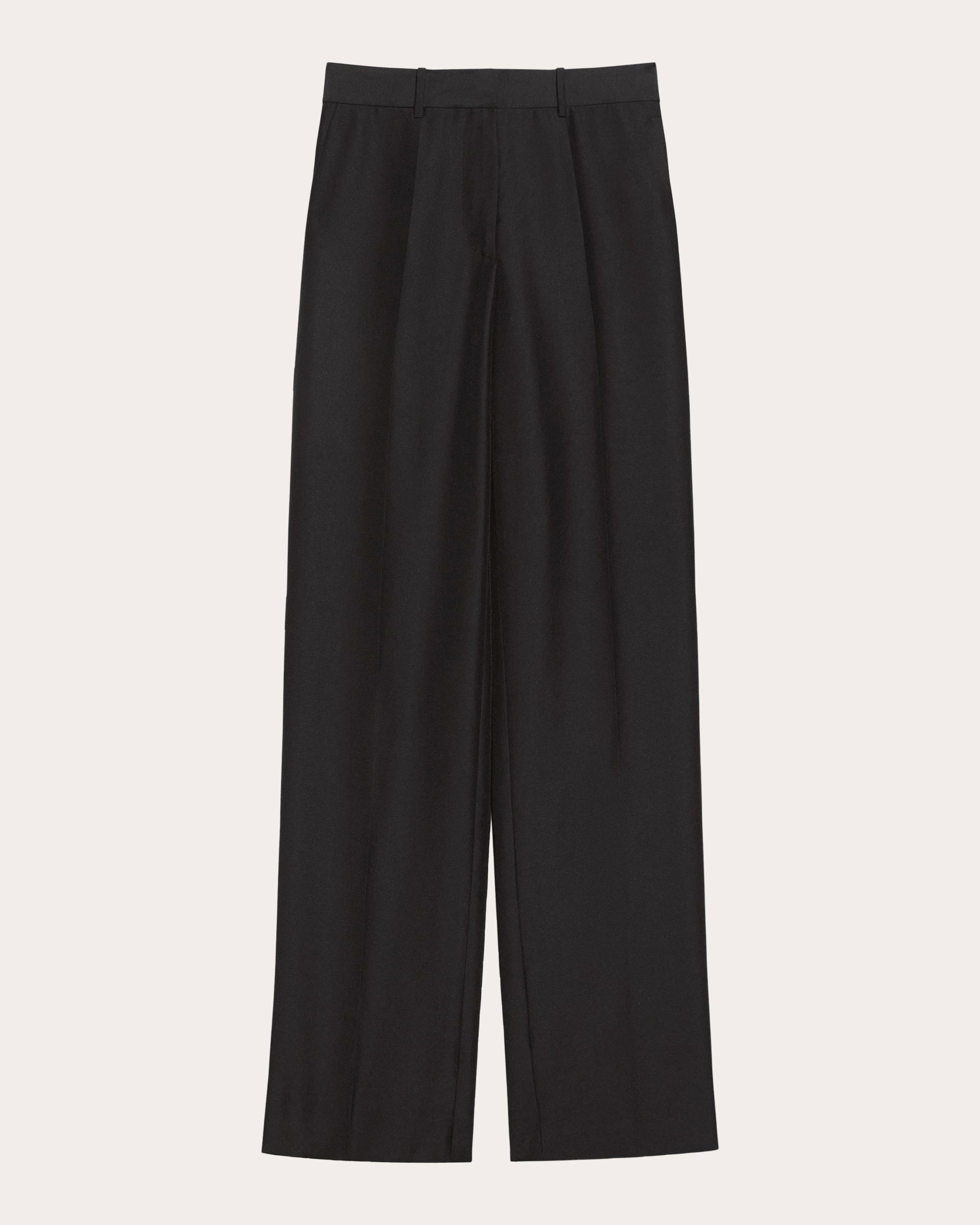 Straight-Leg Organza Car Pants