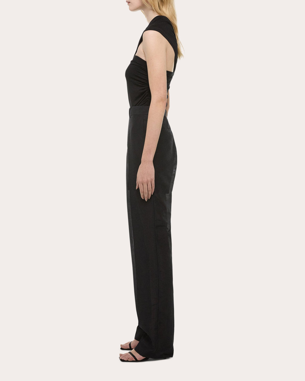 Straight-Leg Organza Car Pants