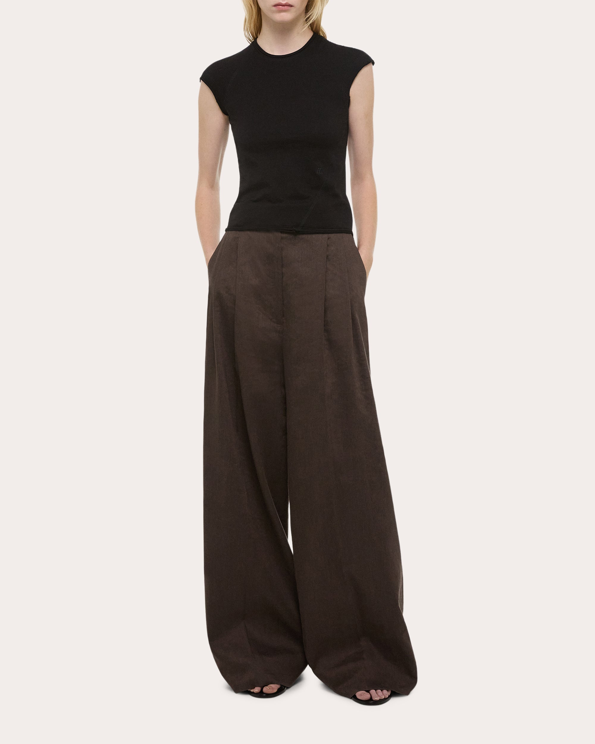 Twisted Cropped Cotton Jersey Top
