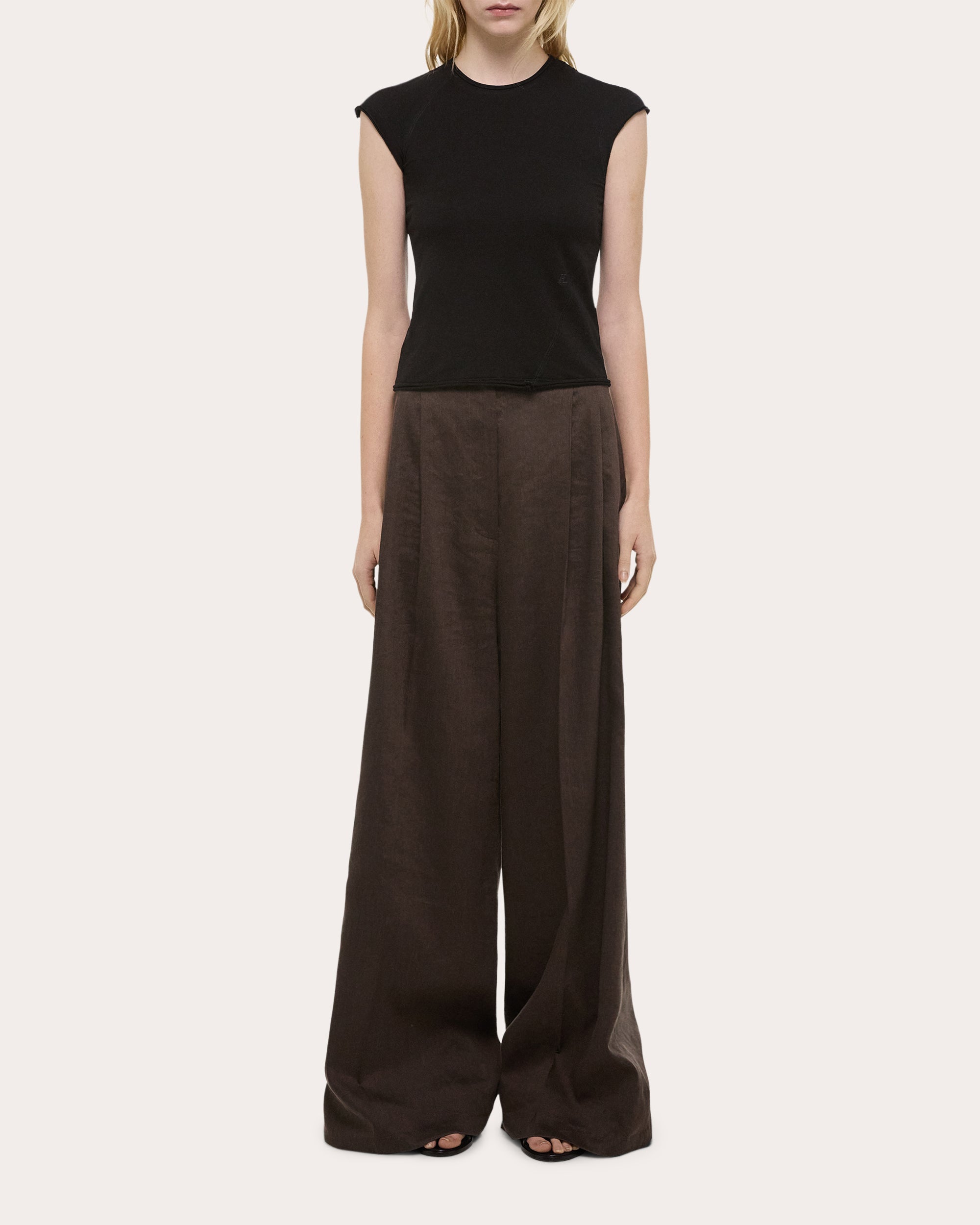 Twisted Cropped Cotton Jersey Top