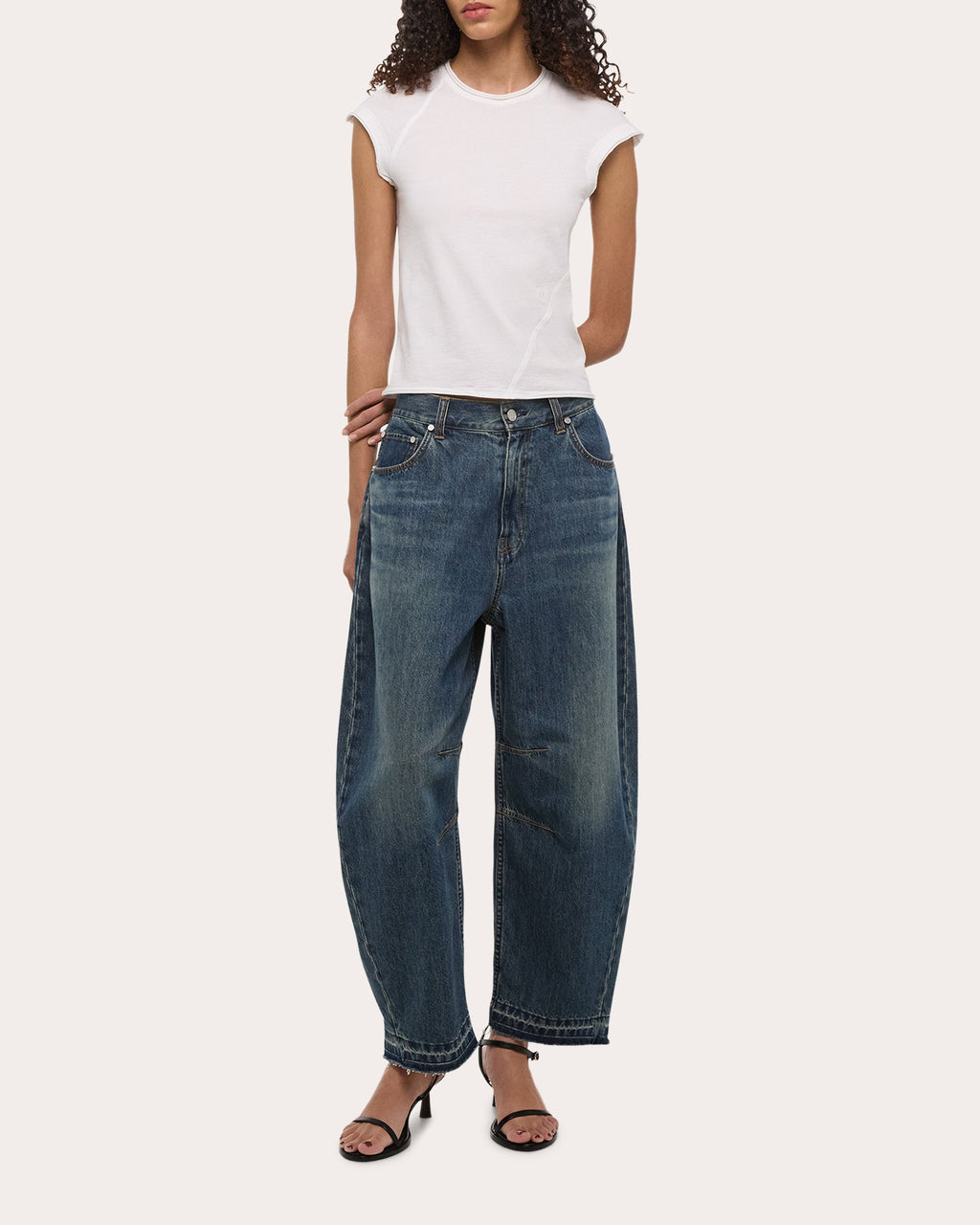 Twisted Cropped Cotton Jersey Top