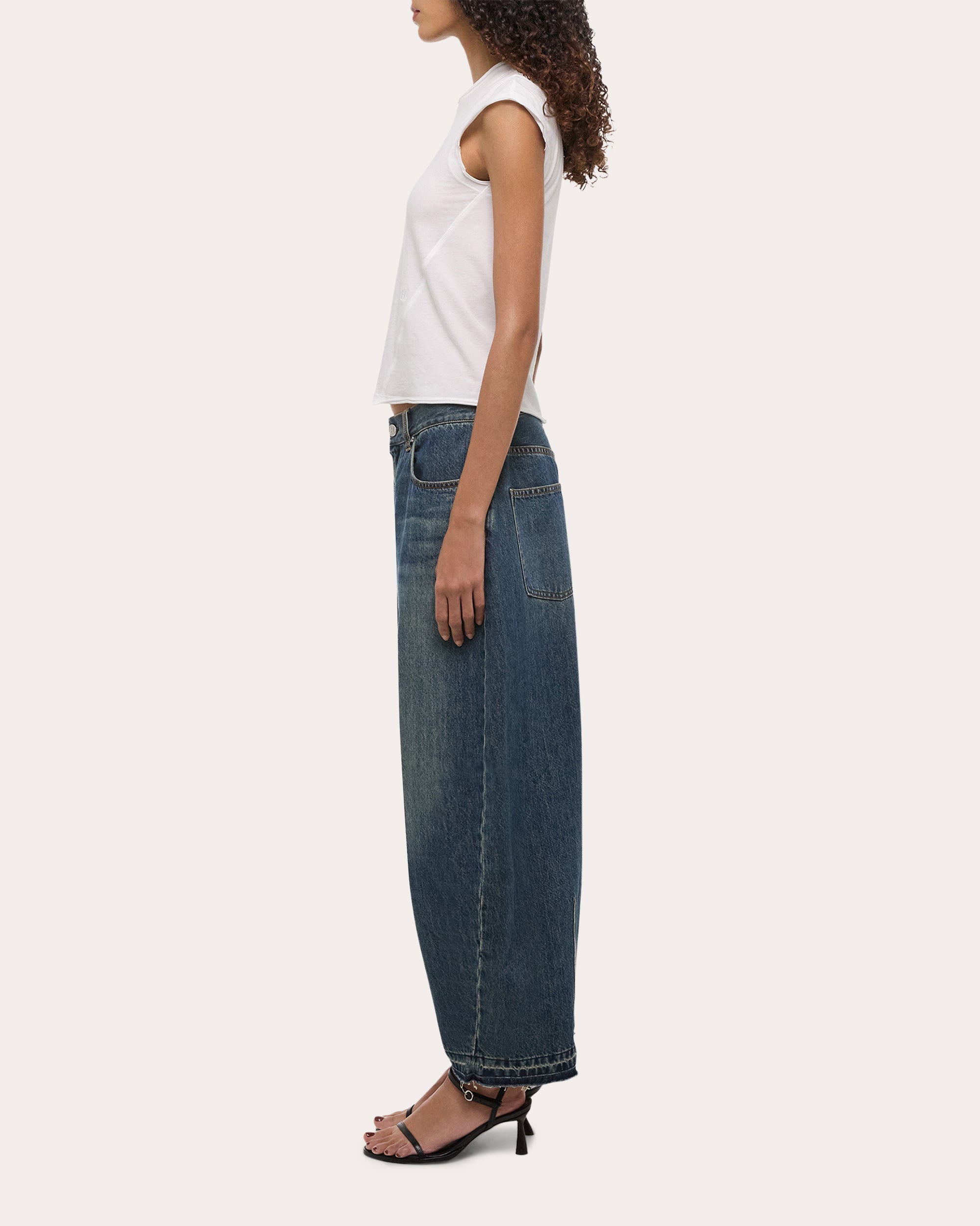 Twisted Cropped Cotton Jersey Top