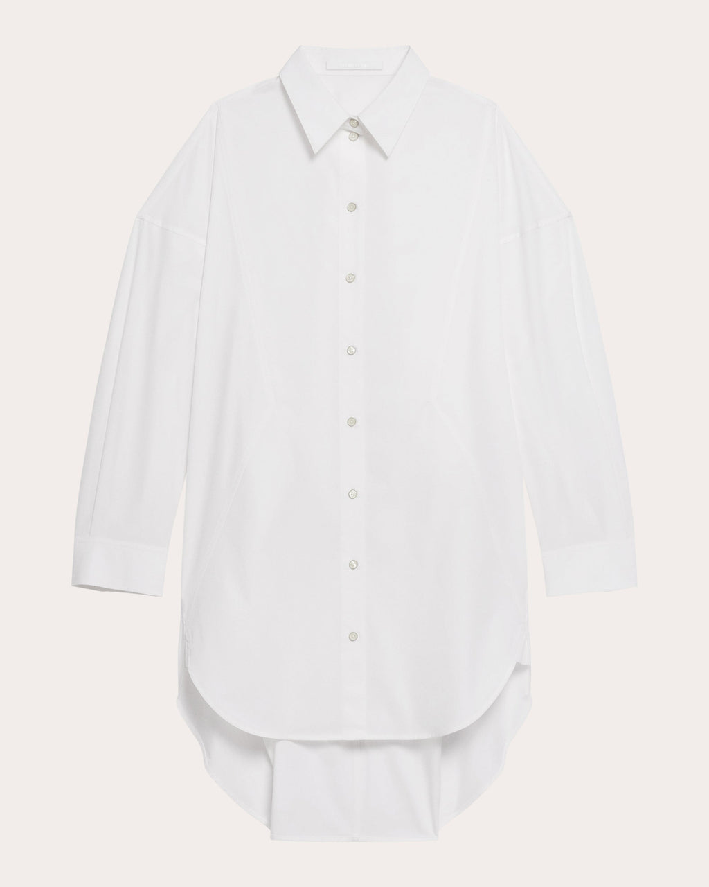 Oversized Asymmetric Cotton Poplin Shirt Dress