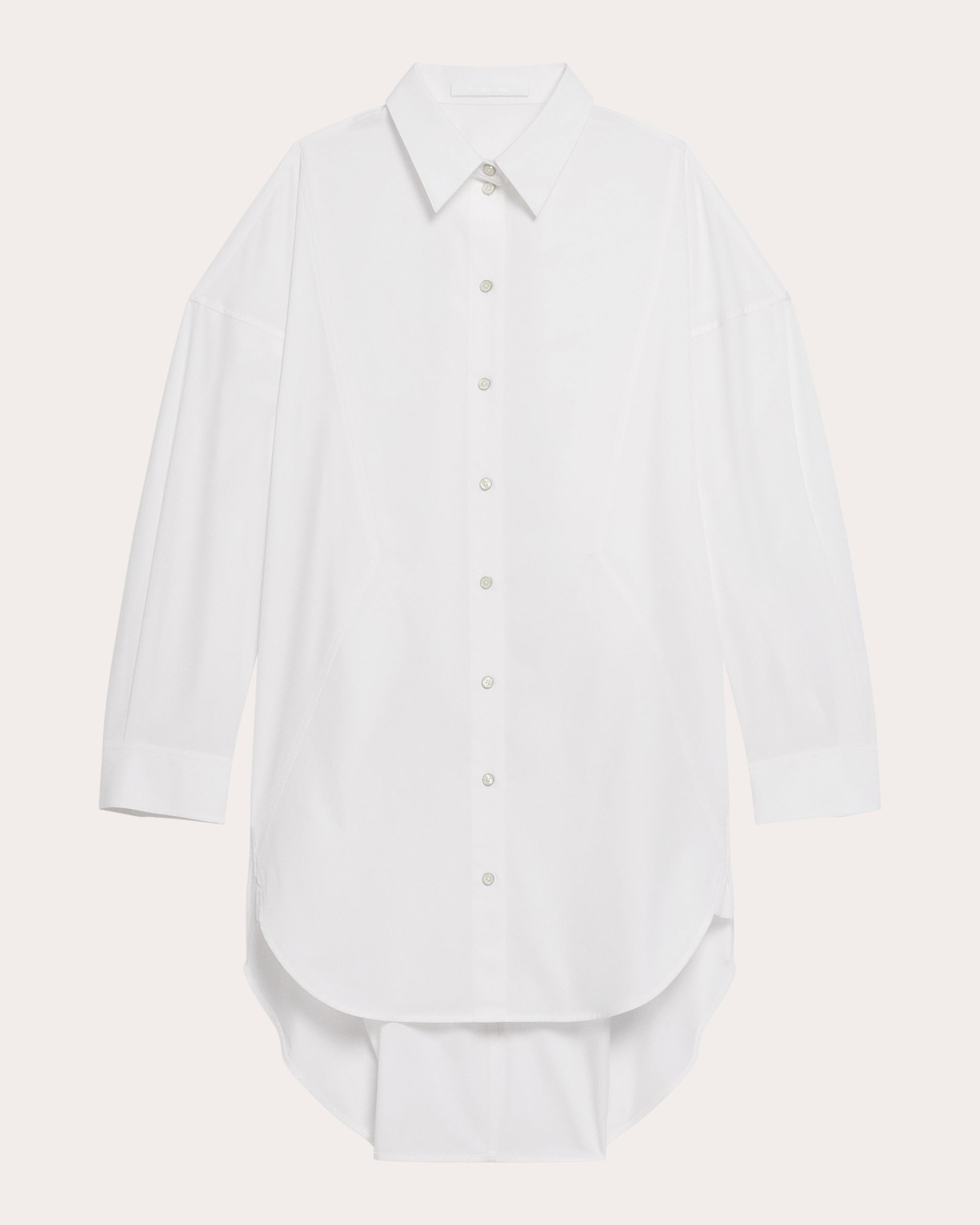 Oversized Asymmetric Cotton Poplin Shirt Dress