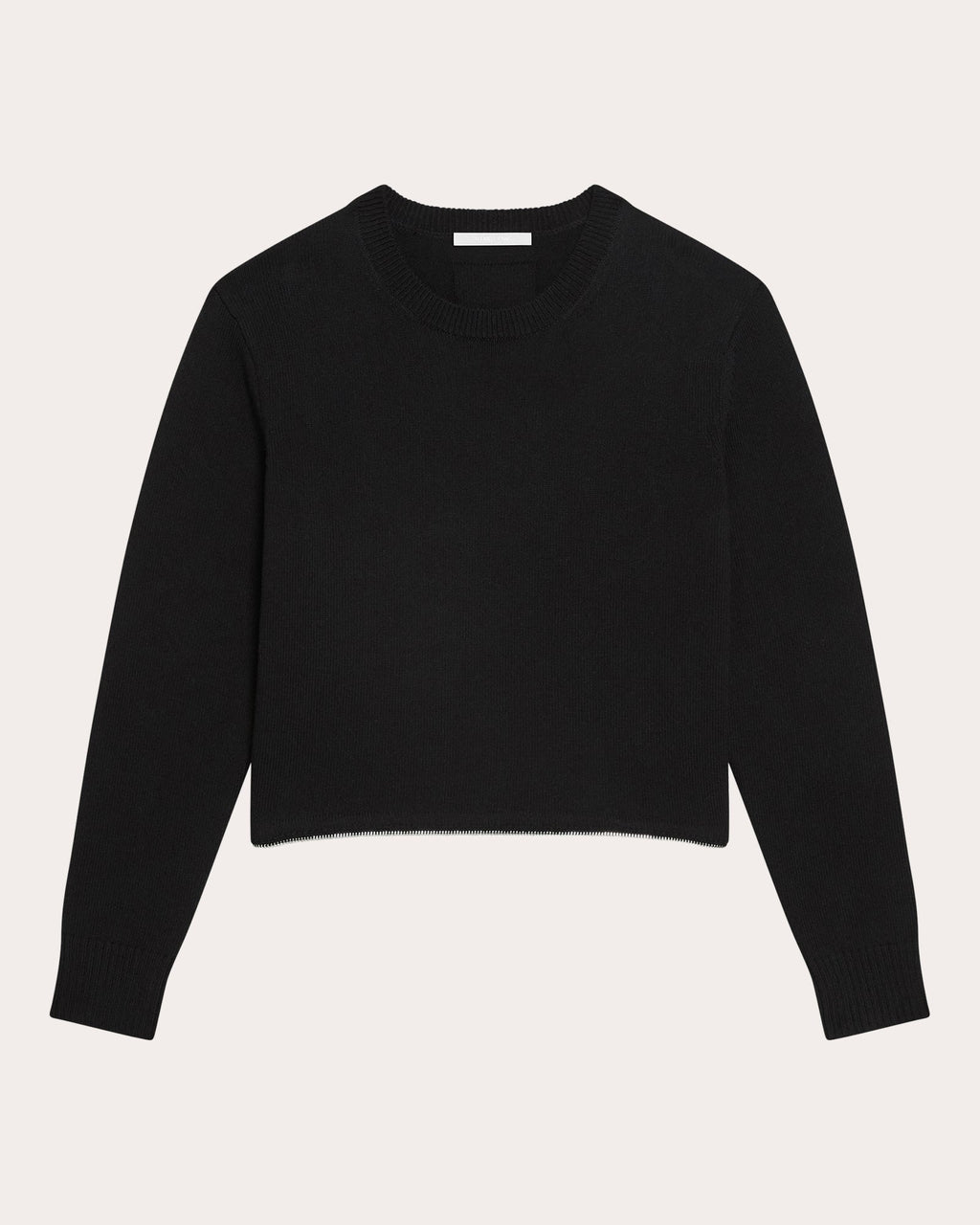 Cropped Zip Detail Organic Cotton Sweater