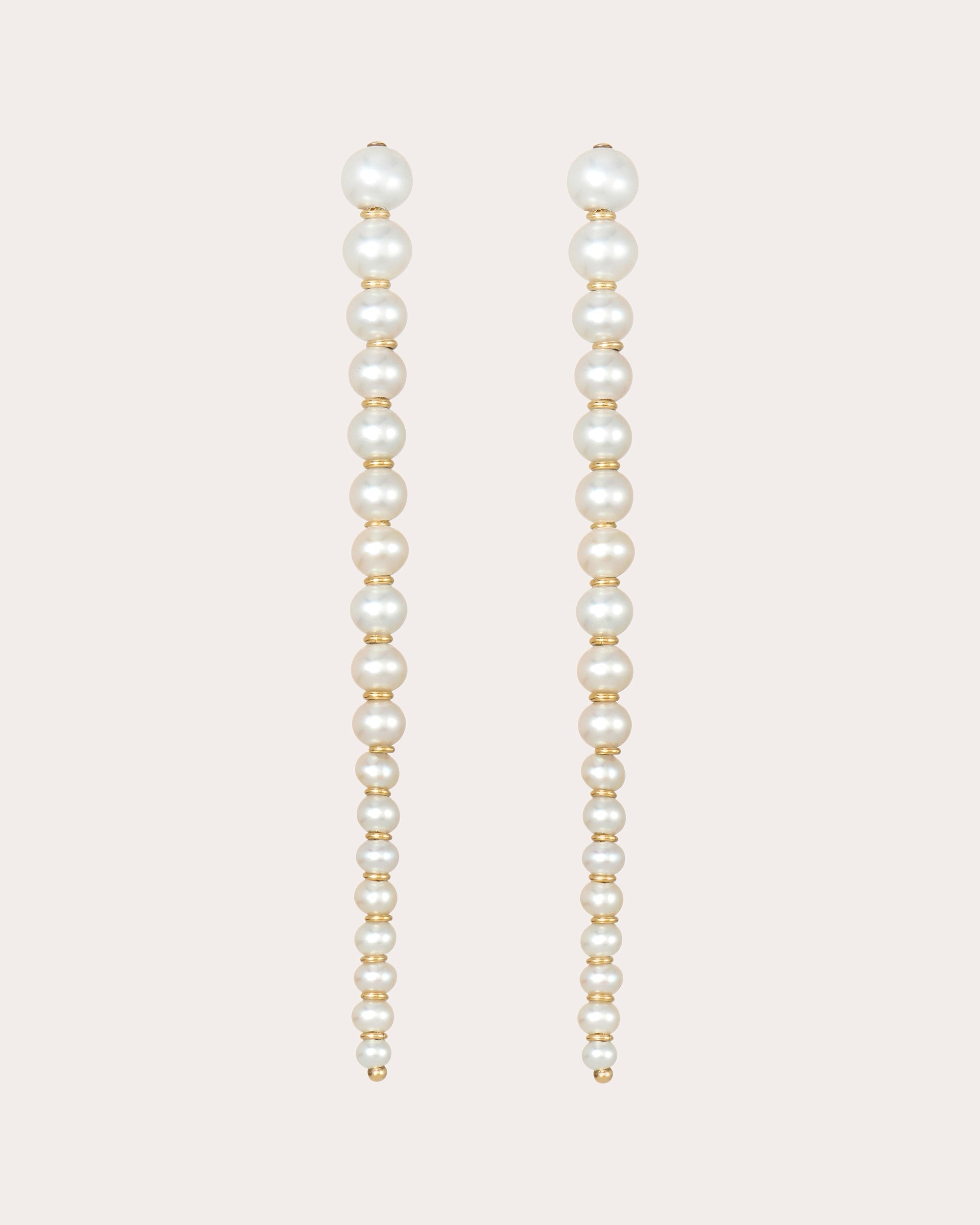 Soleil 18K Gold Pearl Earrings