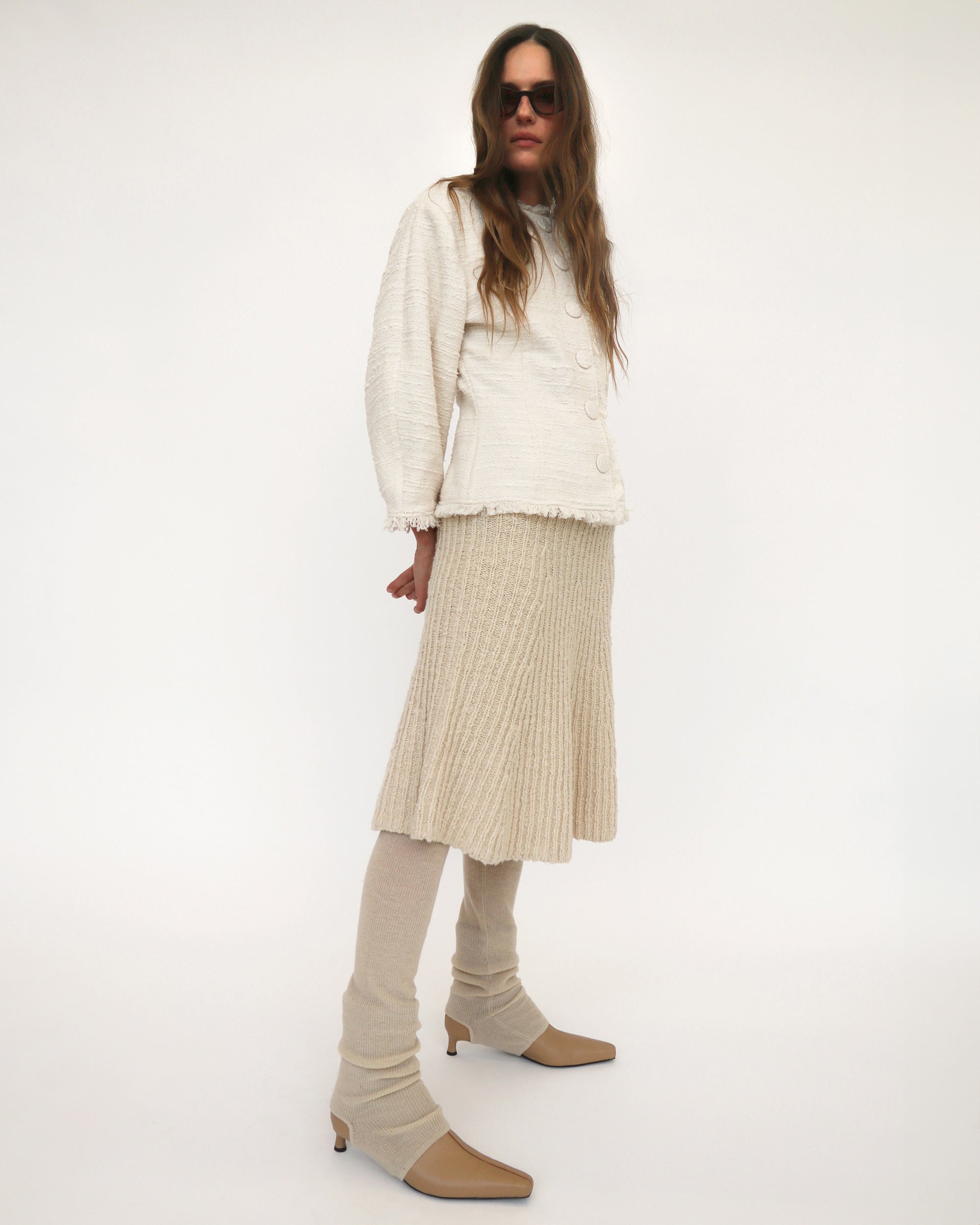 Vascaya Fringed Bouclé Blazer