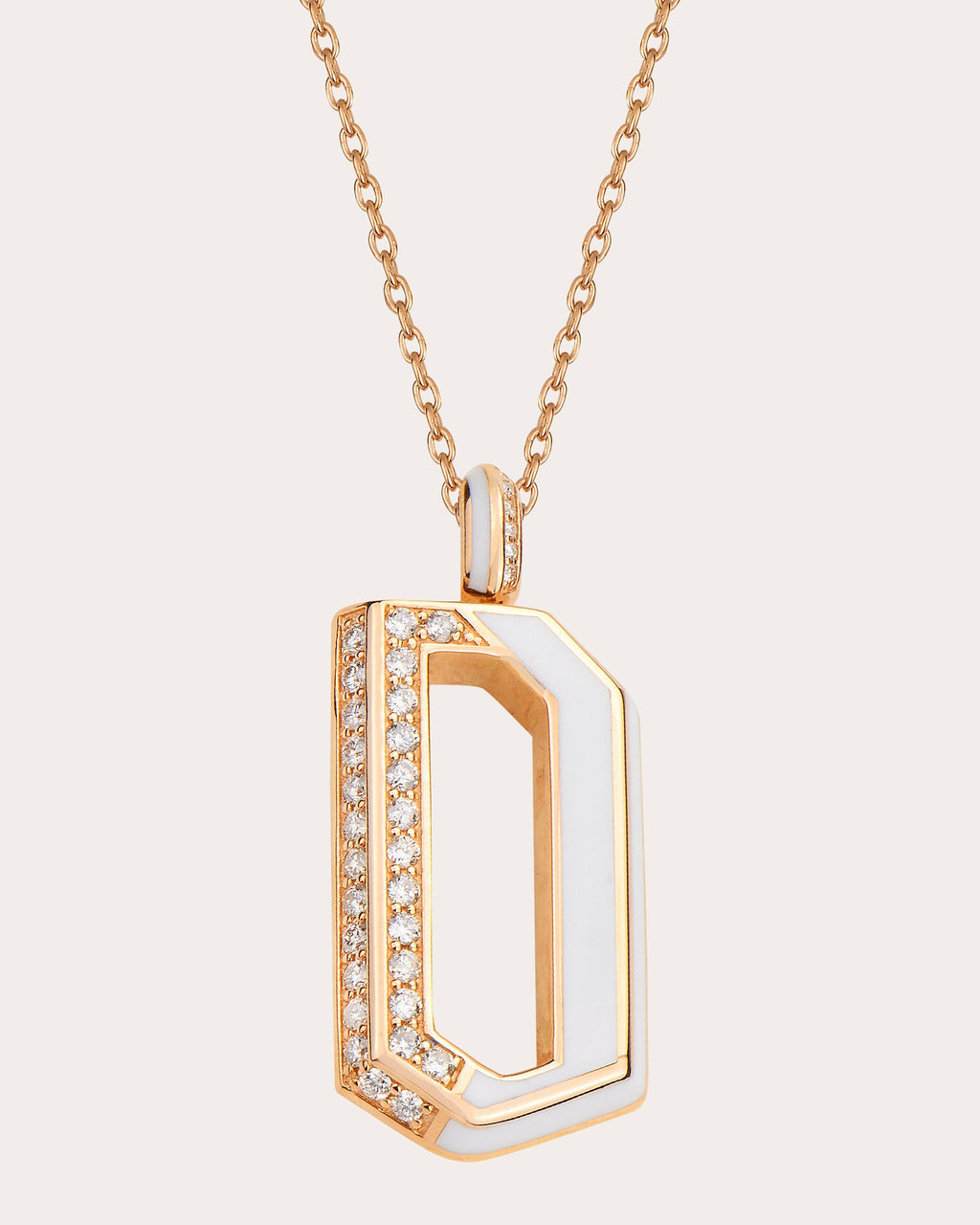 Flow 18K Gold Enamel and Diamond Pendant Necklace