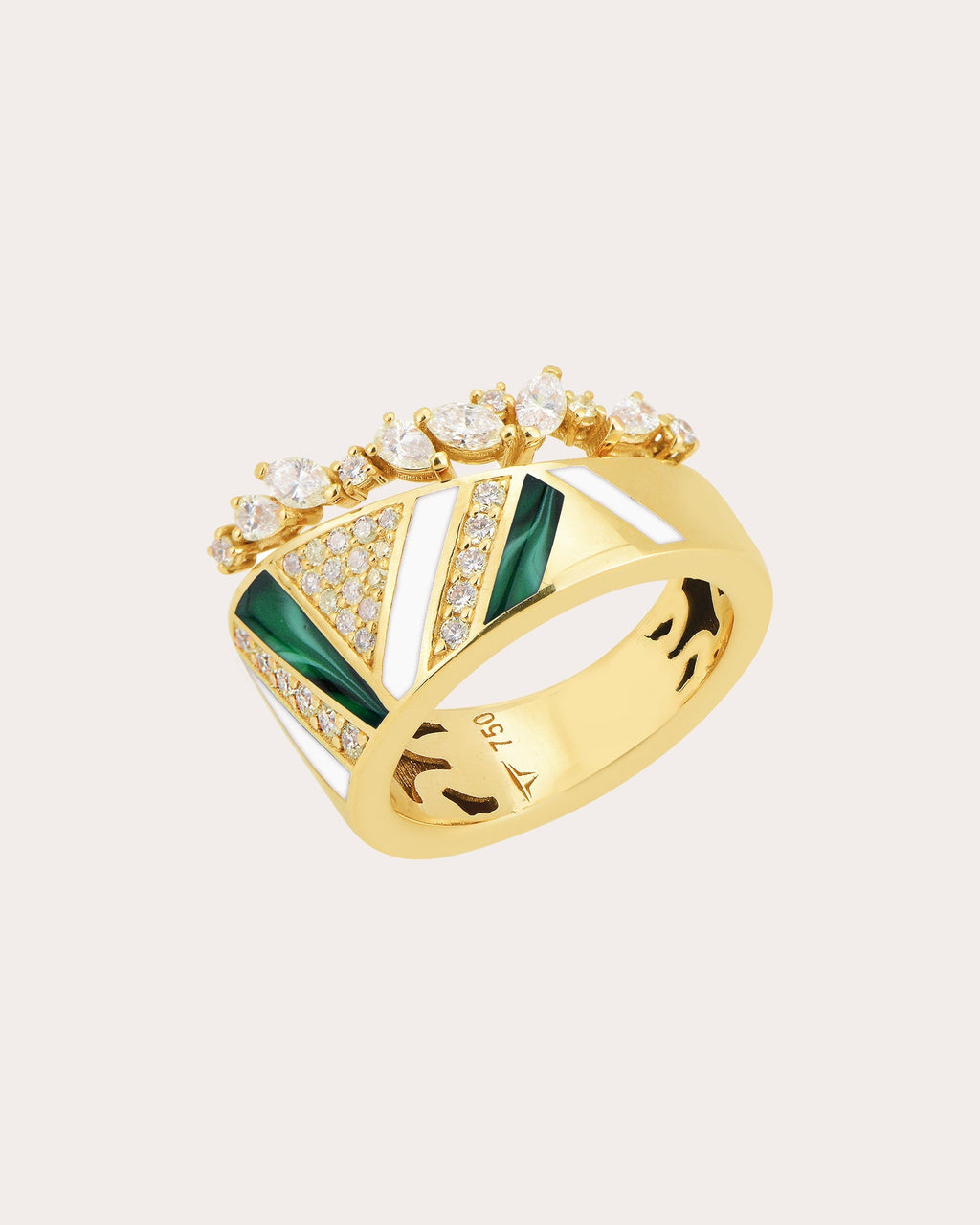 Epoca Lycia 18K Gold Enamel and Diamond Ring