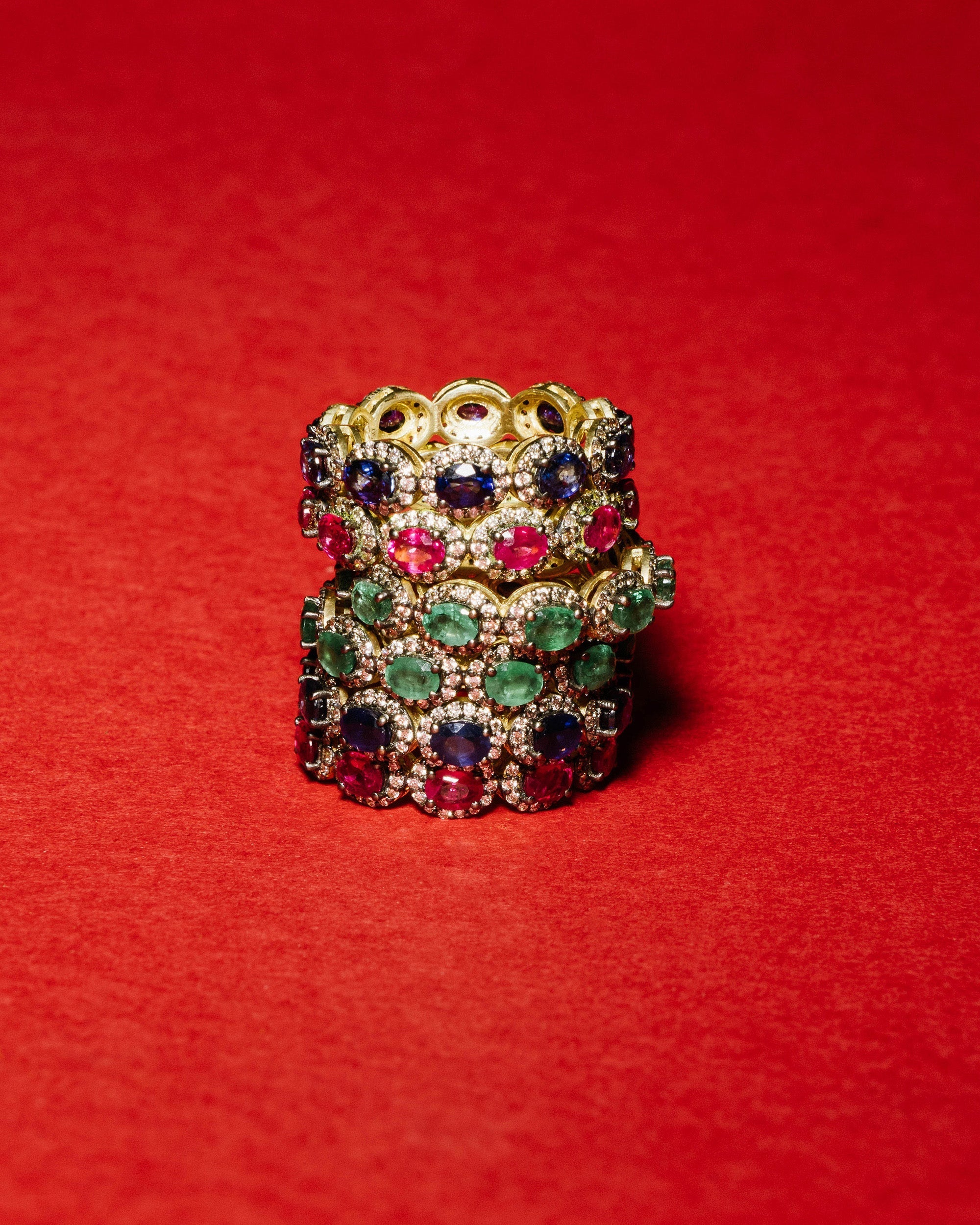 Emerald & 18k Gold Mini Rajasthan Ring