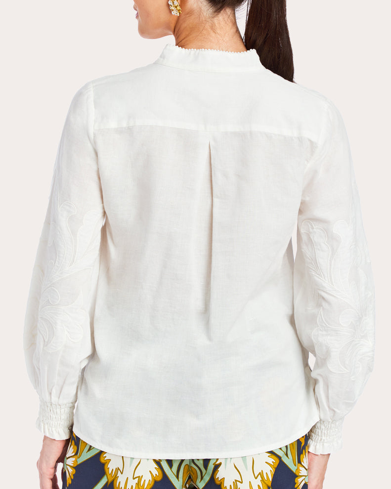 Iman Embroidered Barong Cotton Top