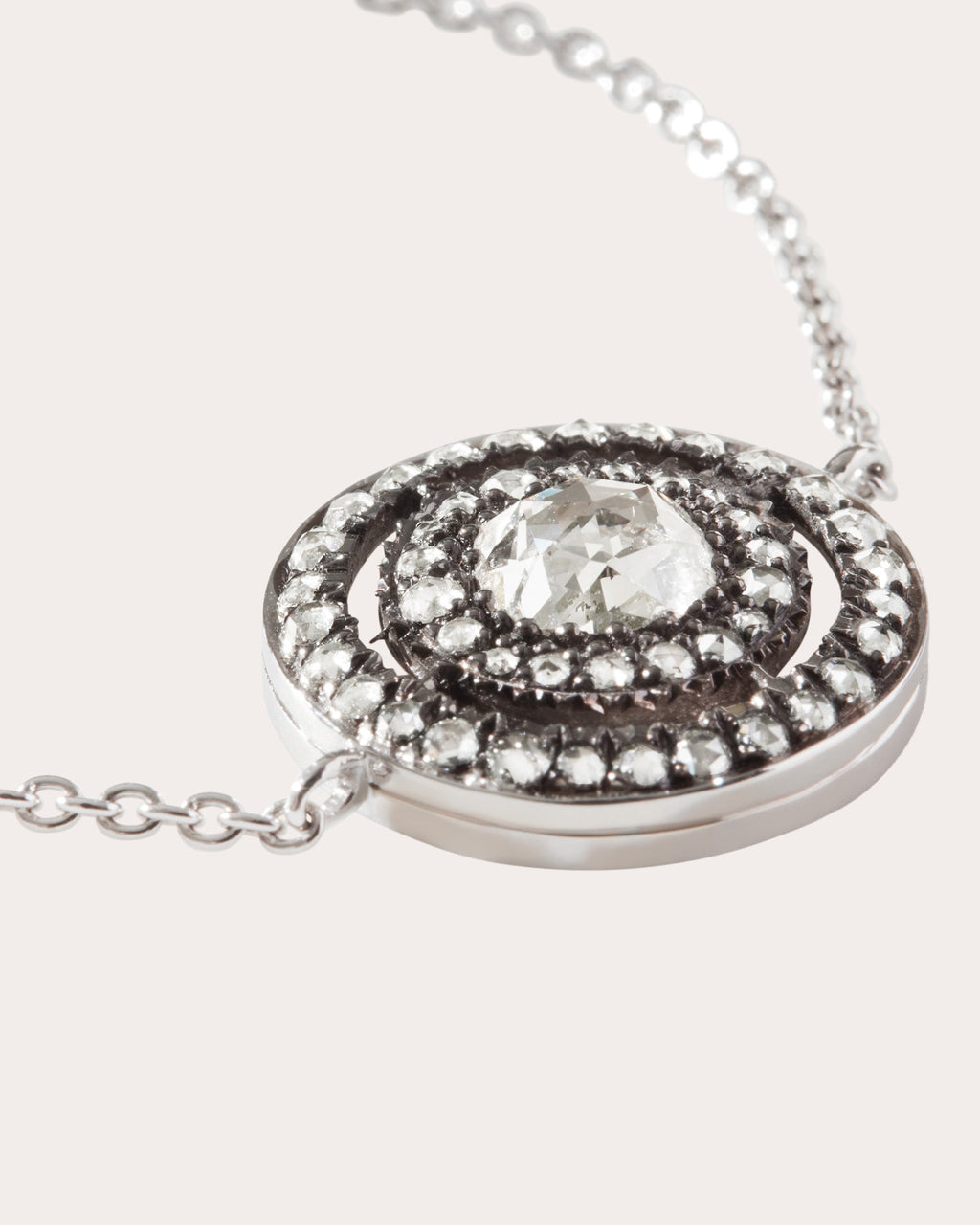 18K Gold Lab-Grown Diamond Double Halo Bracelet