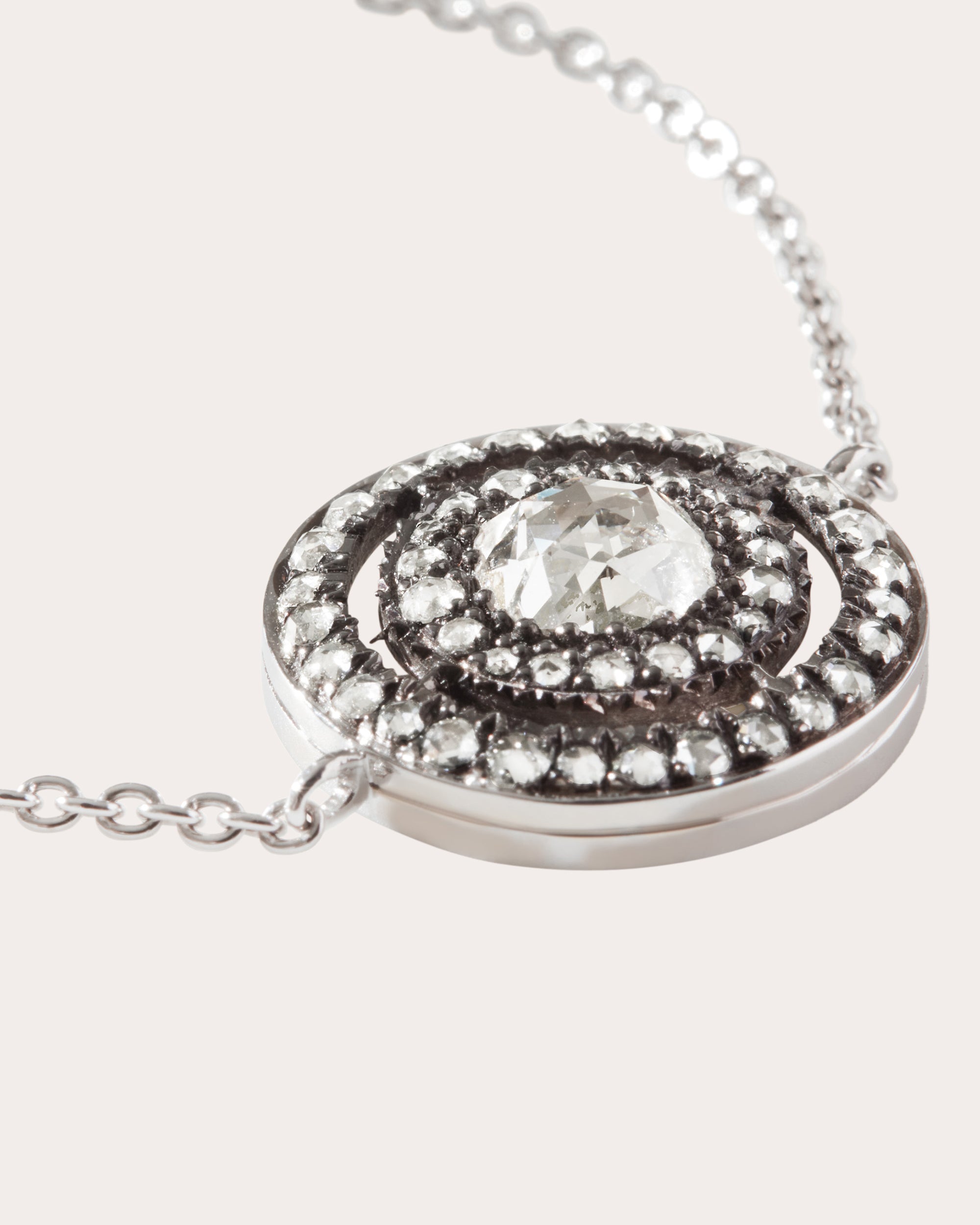 18K Gold Lab-Grown Diamond Double Halo Bracelet