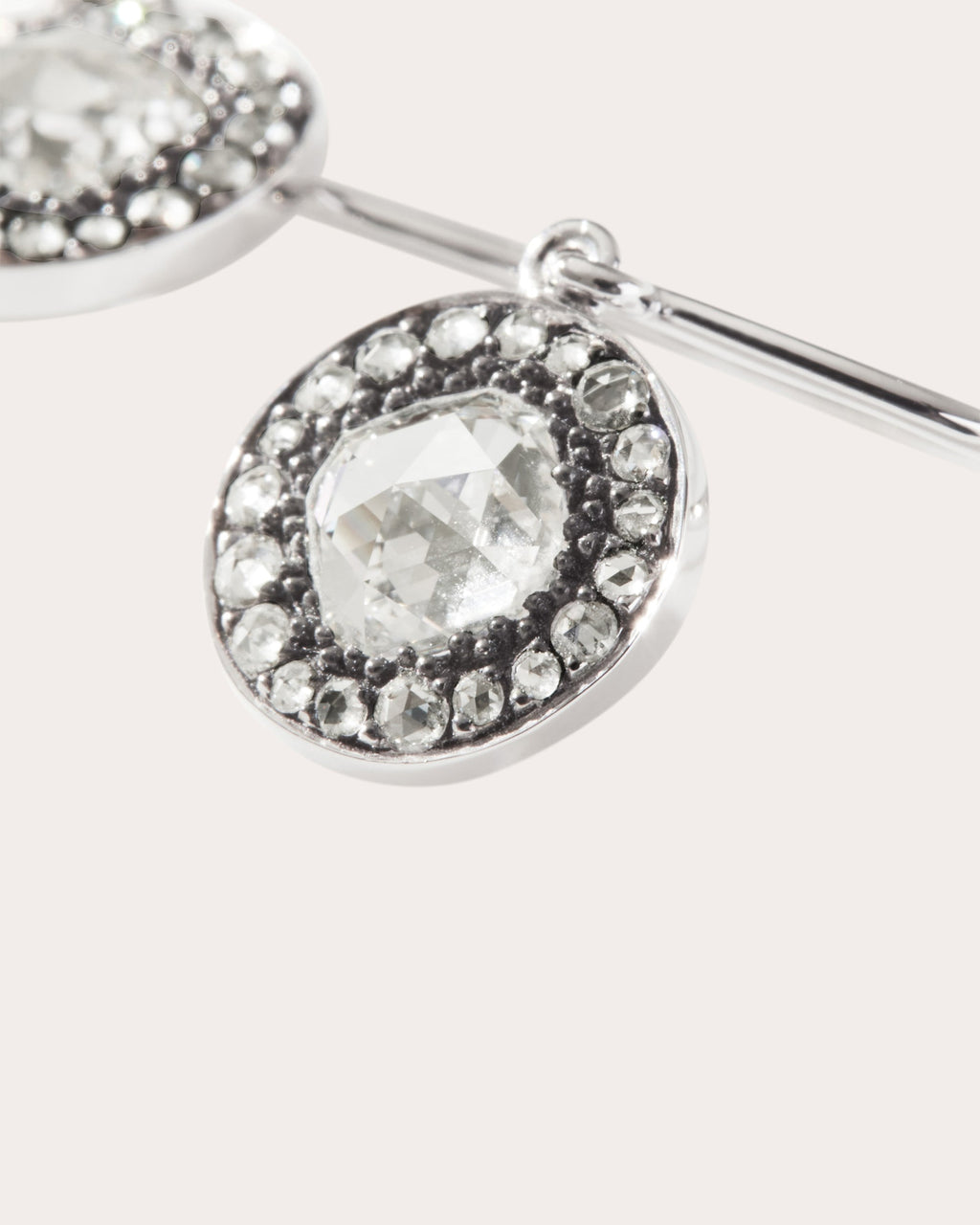 18K Gold Lab-Grown Diamond Single Halo Earrings