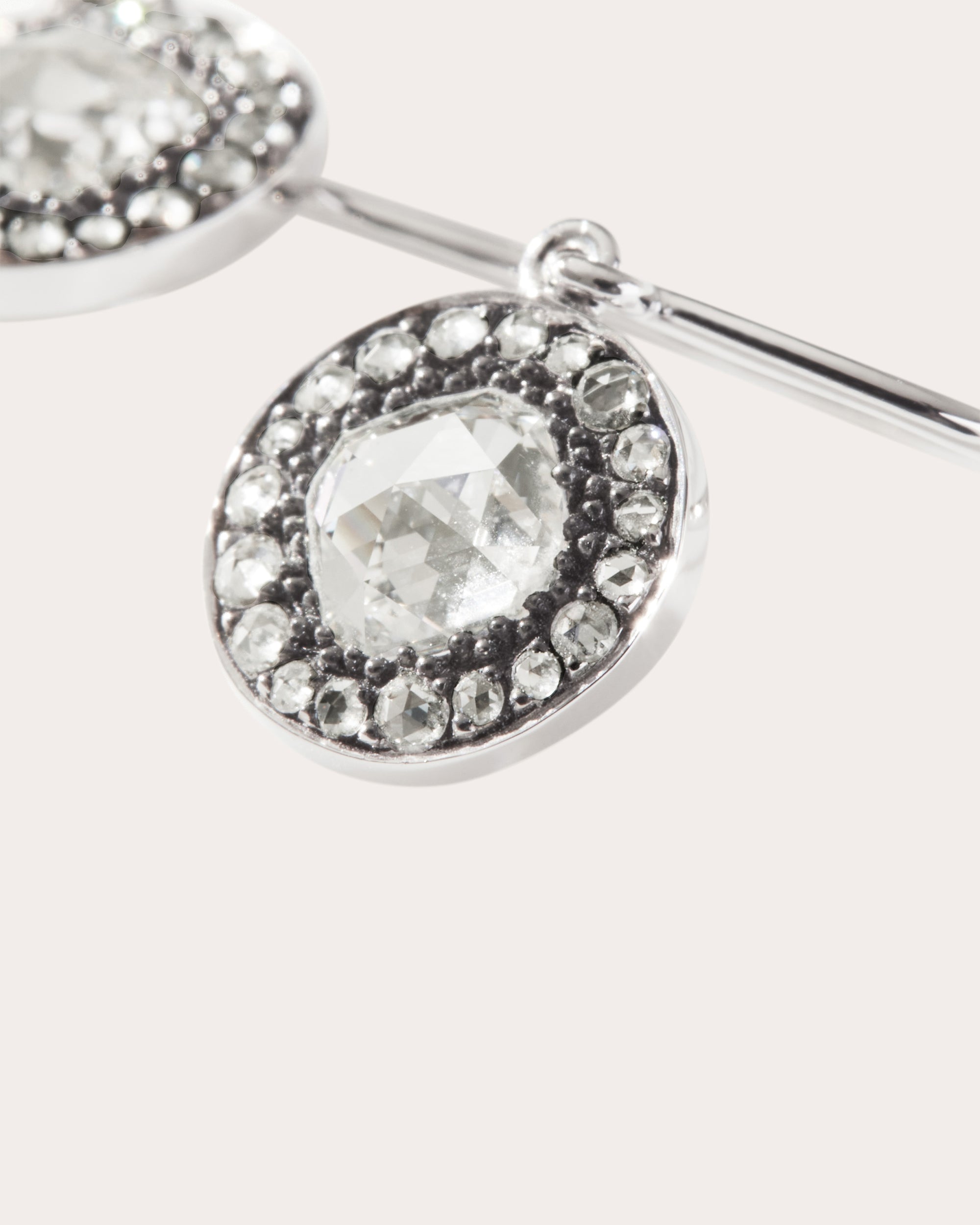 18K Gold Lab-Grown Diamond Single Halo Earrings