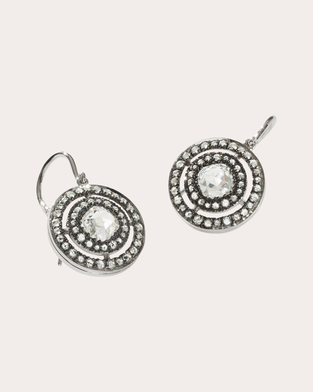 18K Gold Lab-Grown Diamond Double Halo Earrings