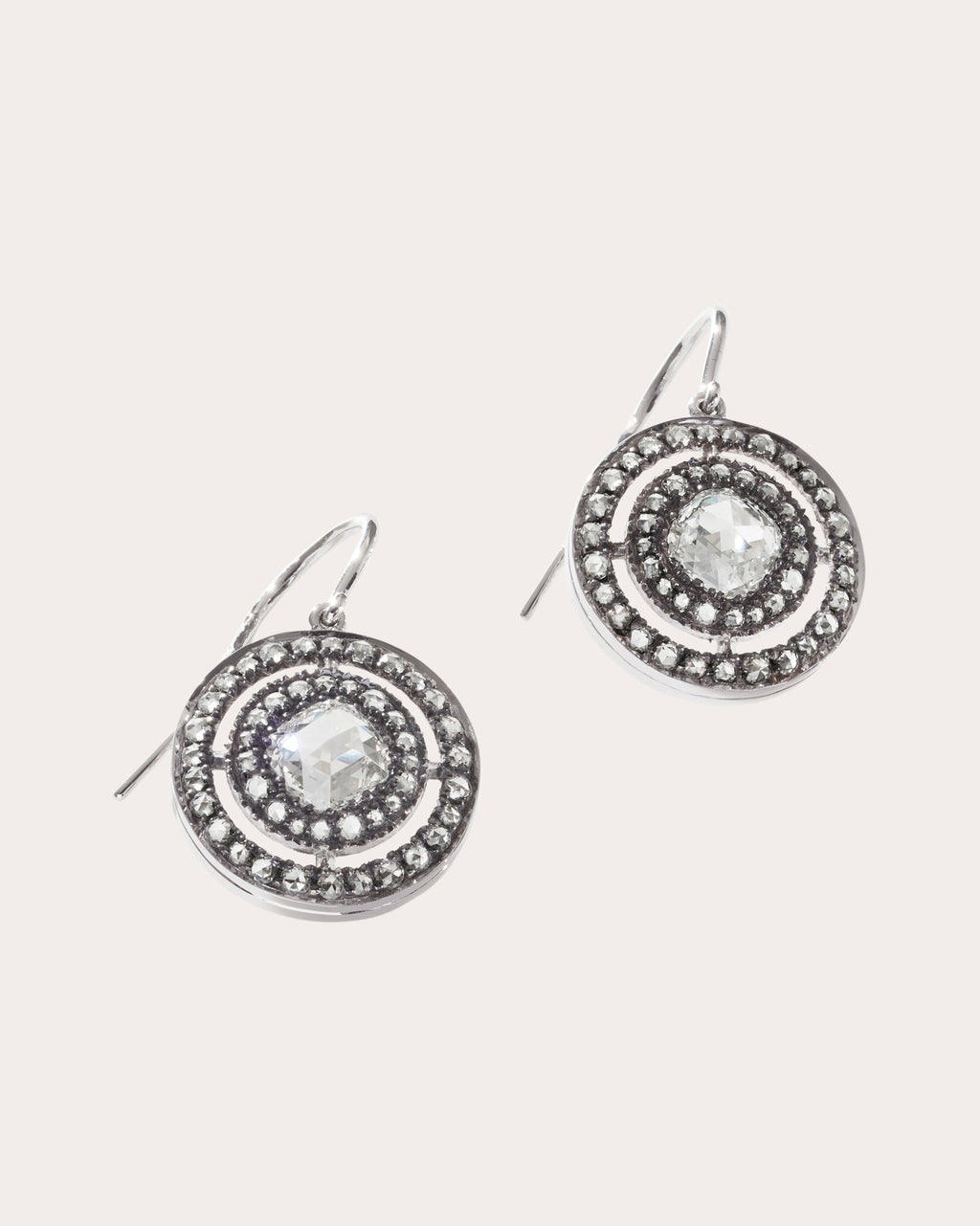18K Gold Lab-Grown Diamond Double Halo Earrings