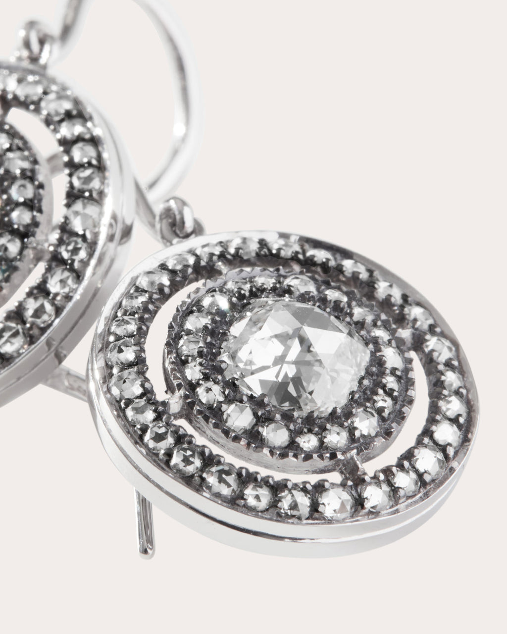 18K Gold Lab-Grown Diamond Double Halo Earrings