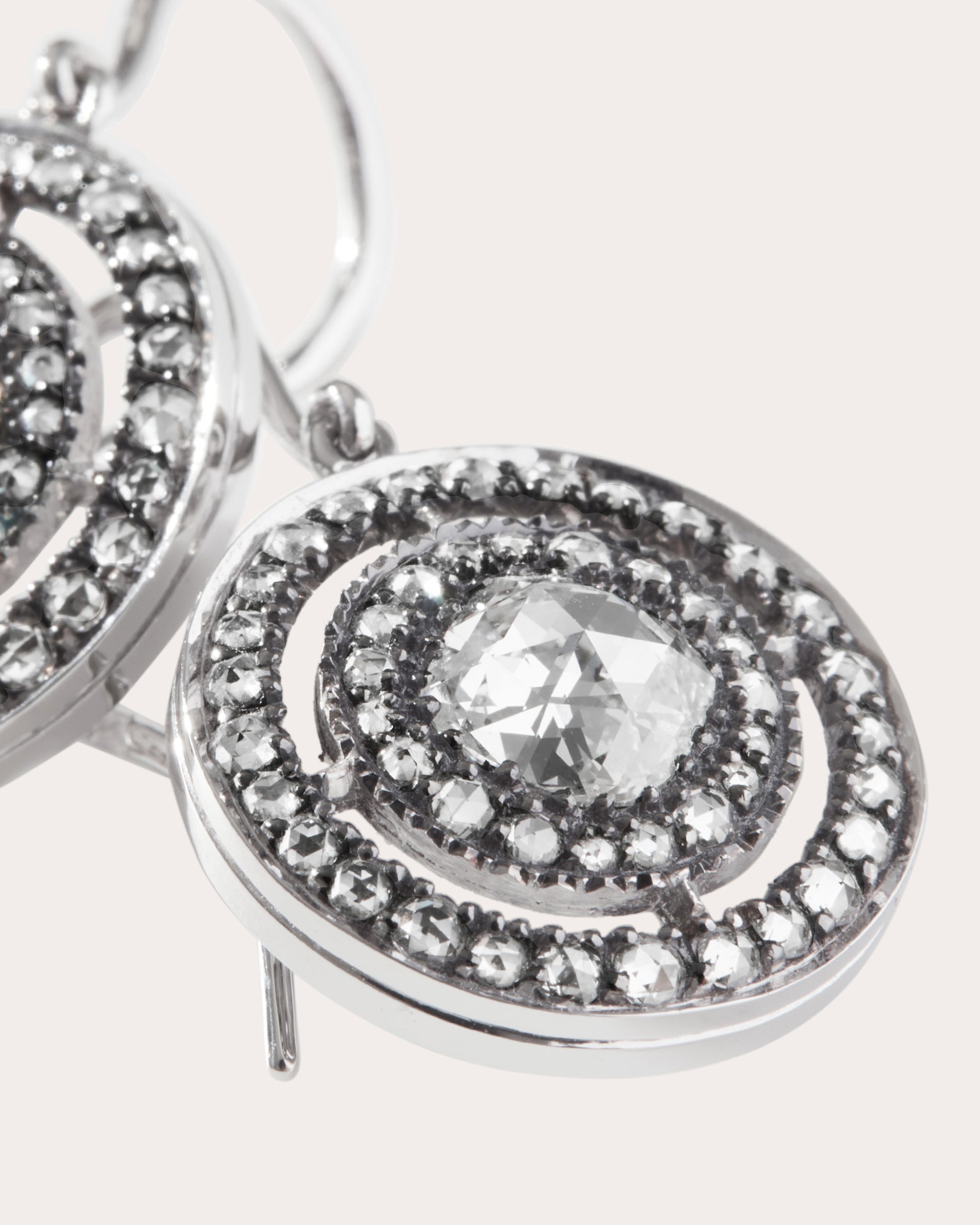 18K Gold Lab-Grown Diamond Double Halo Earrings