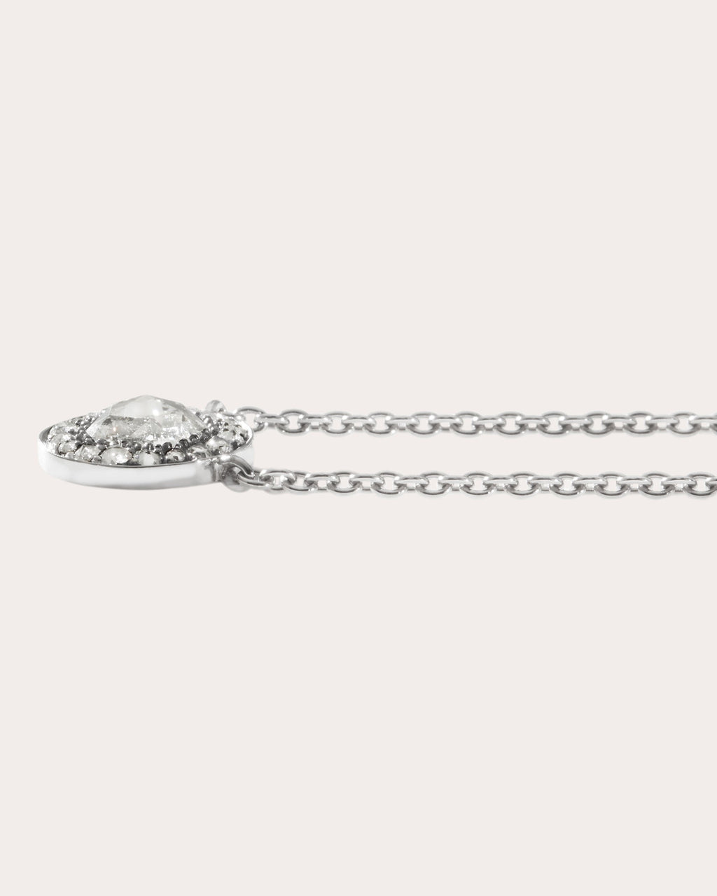 18K Gold Lab-Grown Diamond Single Halo Pendant Necklace