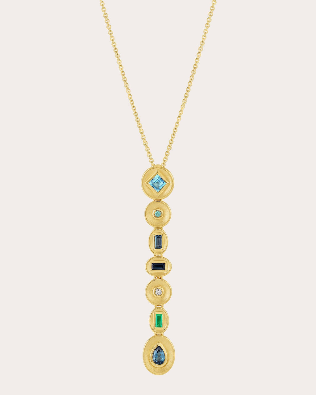 Stardust 18K Gold Multi-Stone Pendant Necklace