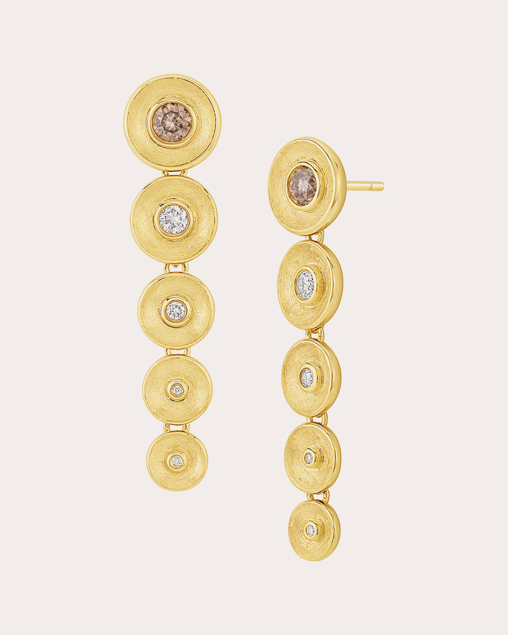 Stardust 18K Gold Champagne Diamond Earrings