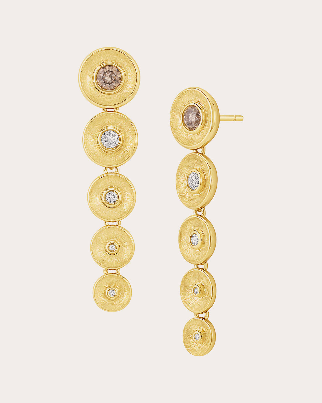 Stardust 18K Gold Champagne Diamond Earrings