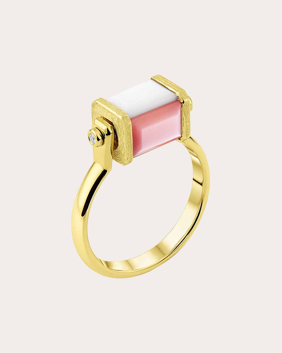 Chroma Illusion 18K Gold Multi-Stone Spinner Ring