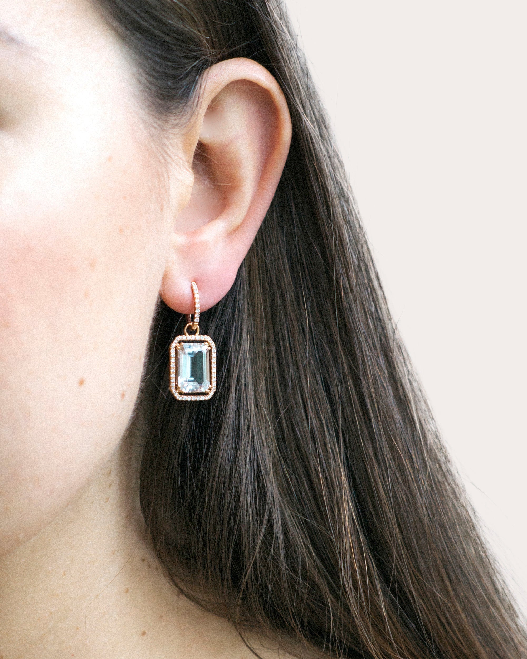 Gossip 18K Gold Prasiolite Diamond Earrings