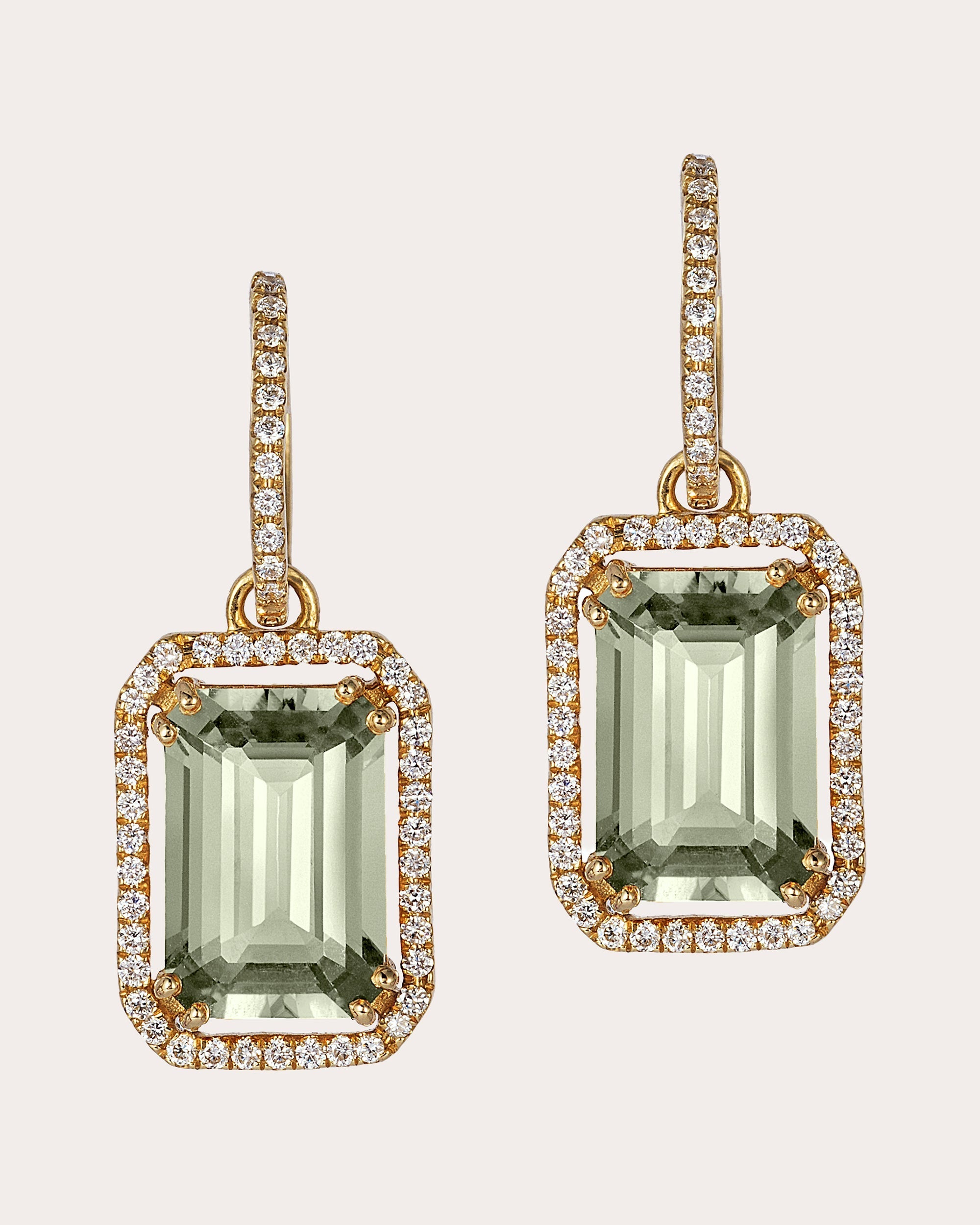 Gossip 18K Gold Prasiolite Diamond Earrings