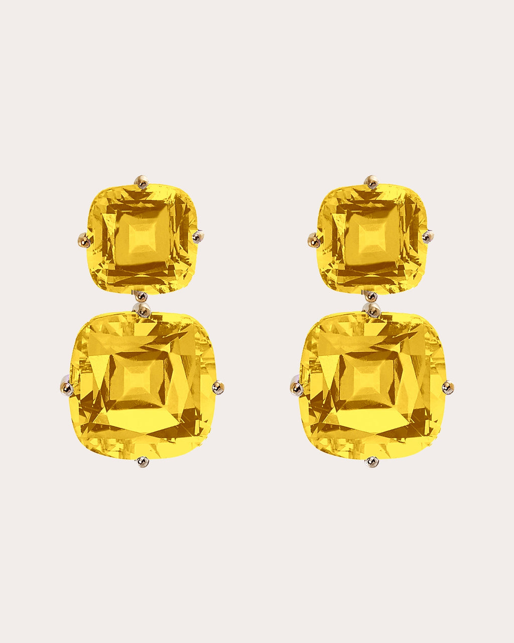 Gossip 18K Gold Citrine Double-Drop Earrings