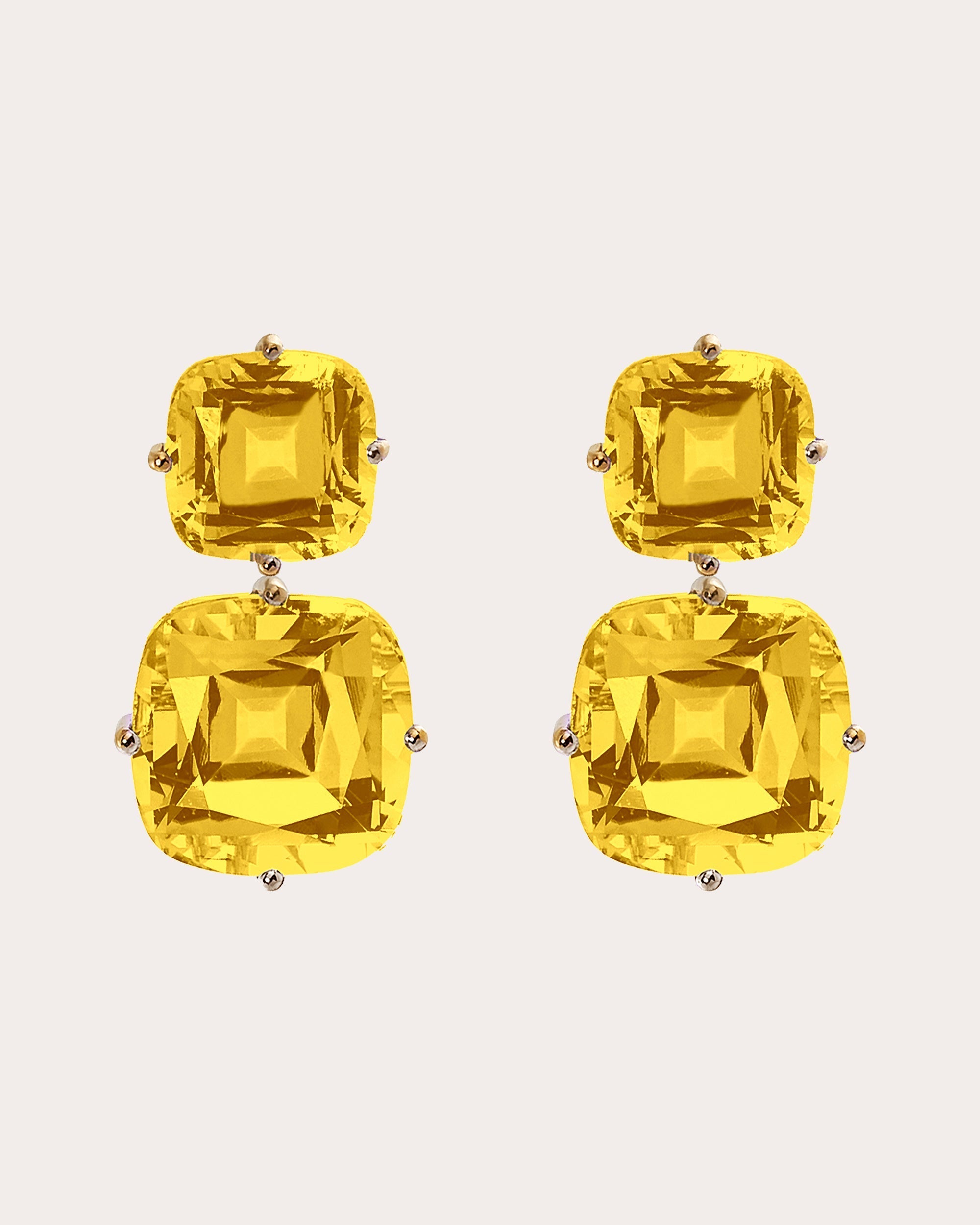Gossip 18K Gold Citrine Double-Drop Earrings