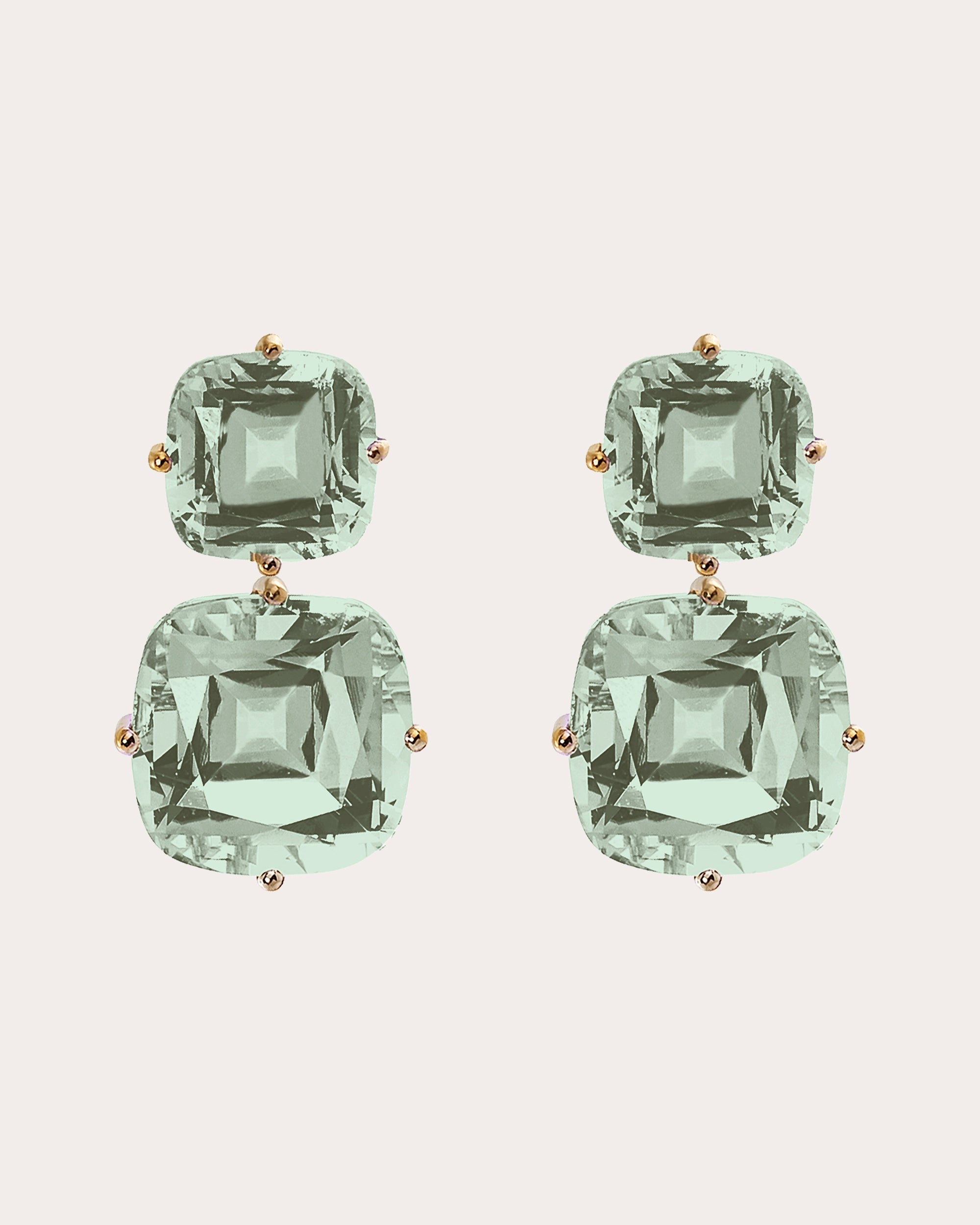 Gossip 18K Gold Prasiolite Double-Drop Earrings