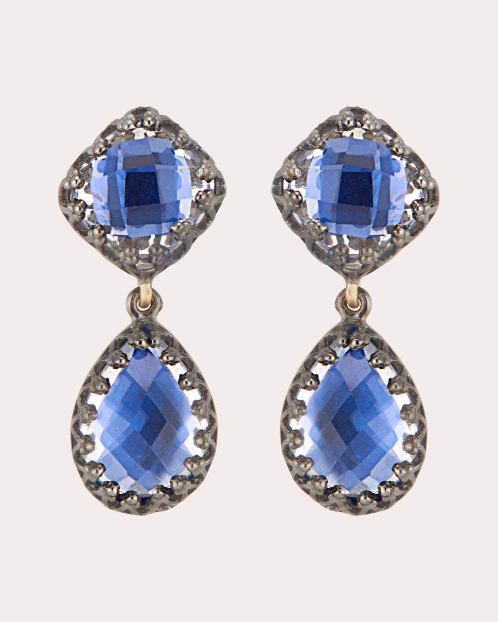 Indigo Foil Small Jane Drop Earrings